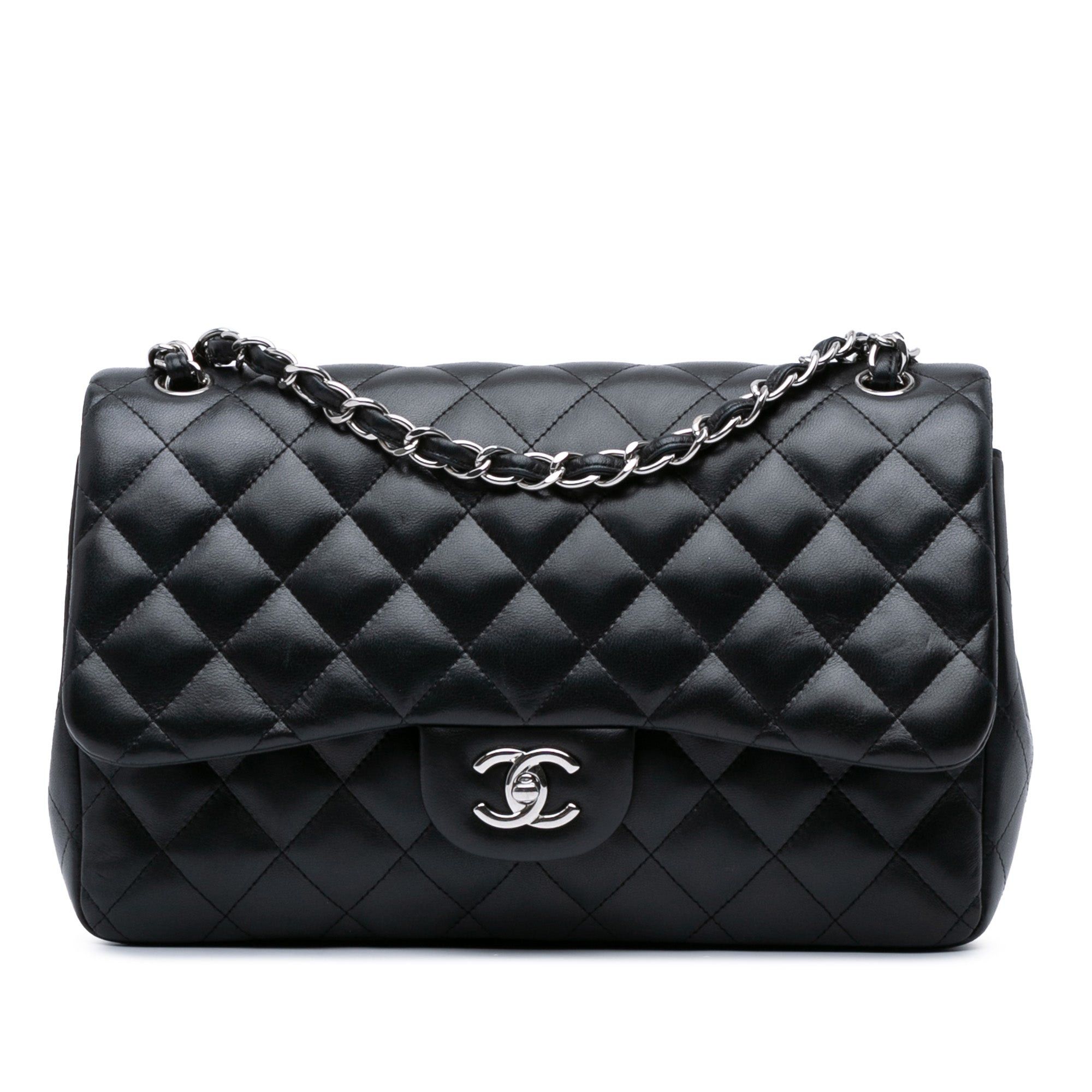 Chanel Chanel Jumbo Classic Lambskin Double Flap Black Size ONE SIZE - 1 Thumbnail