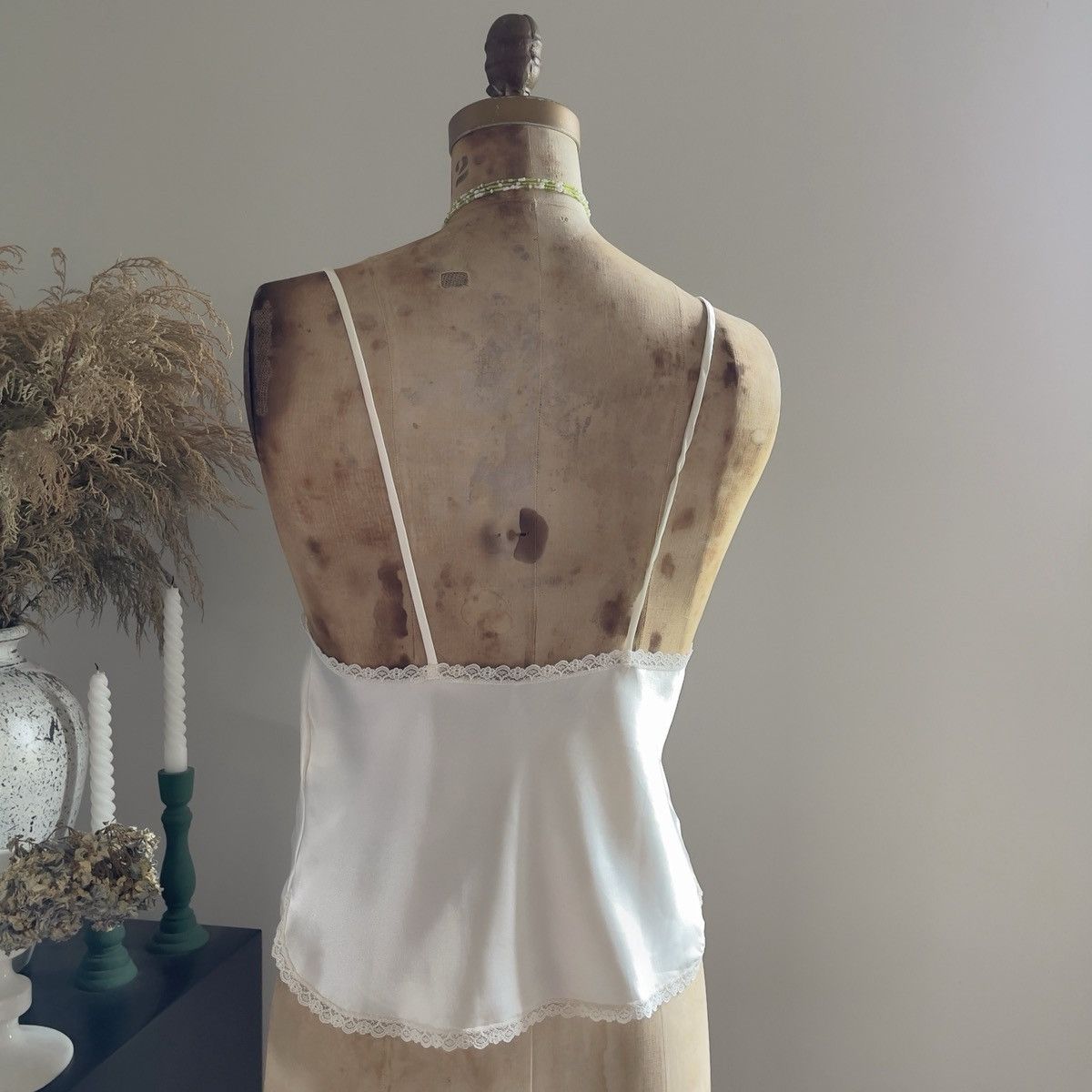 Vintage Vintage 1990s Ivory Satin Camisole (S–M) Size M / US 6-8 / IT 42-44 - 8 Thumbnail