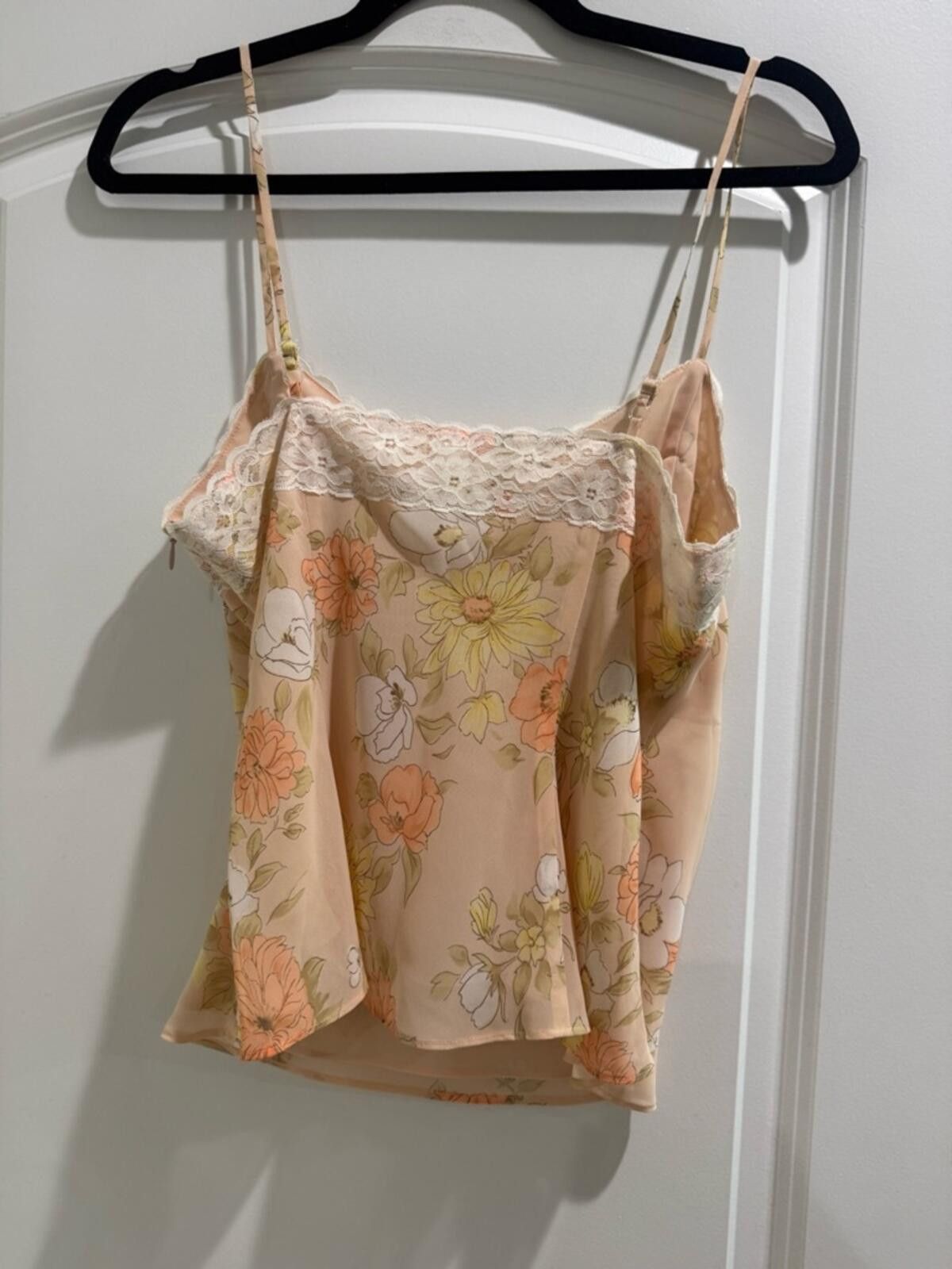 Other LOFT Peach Floral Lace-Trim Camisole Size M / US 6-8 / IT 42-44 - 4 Thumbnail