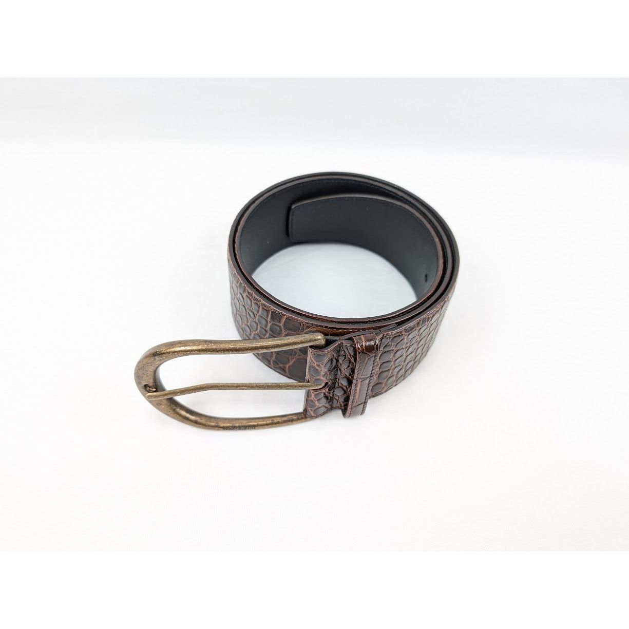 Saint Laurent Paris o1rshd1 CC20 Size: OS / Leather Belt in Brown Size ONE SIZE - 4 Thumbnail