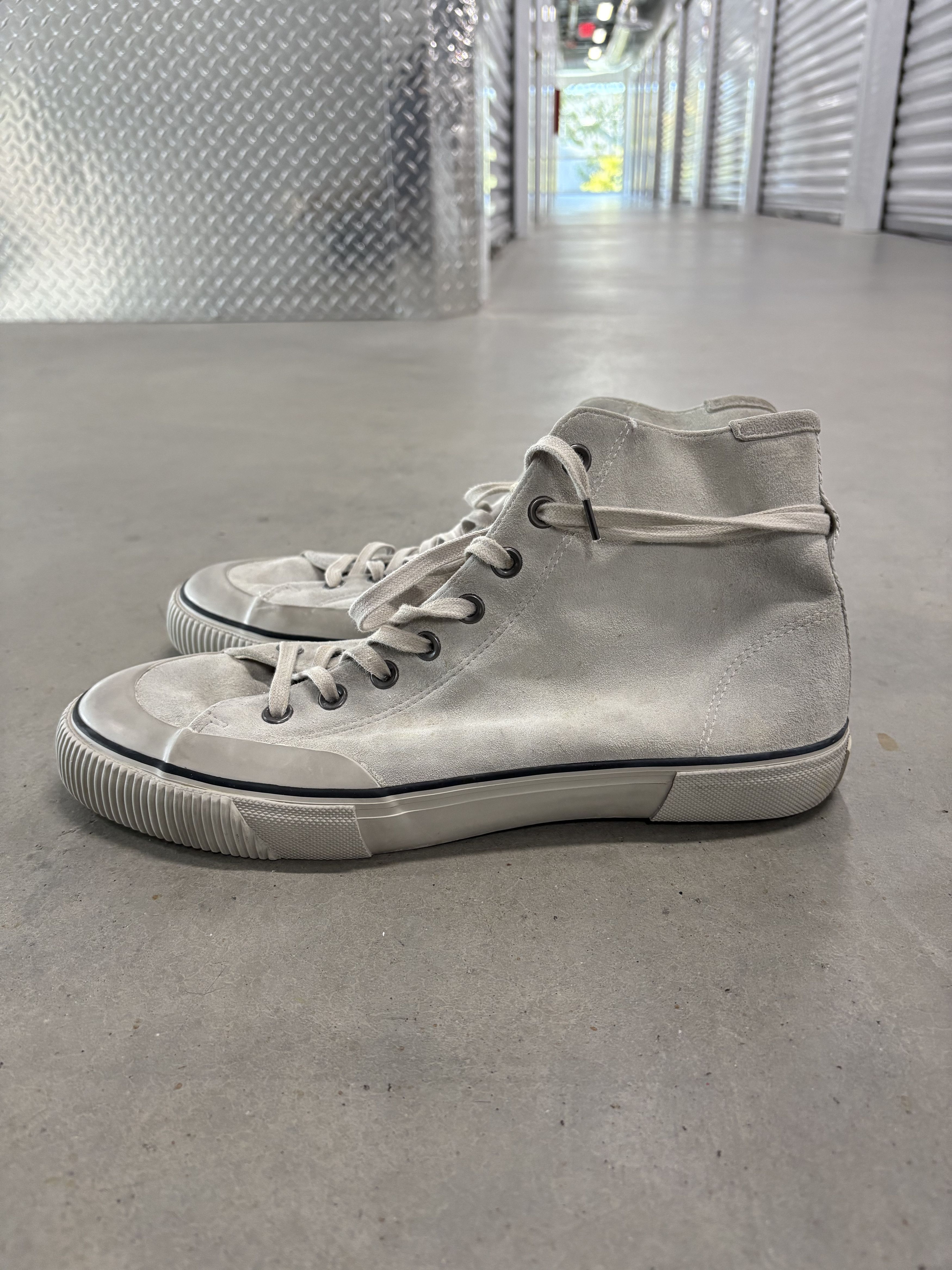 Allsaints AllSaints Dumont White Chalk High Tops Size US 12 / EU 45 - 3 Thumbnail