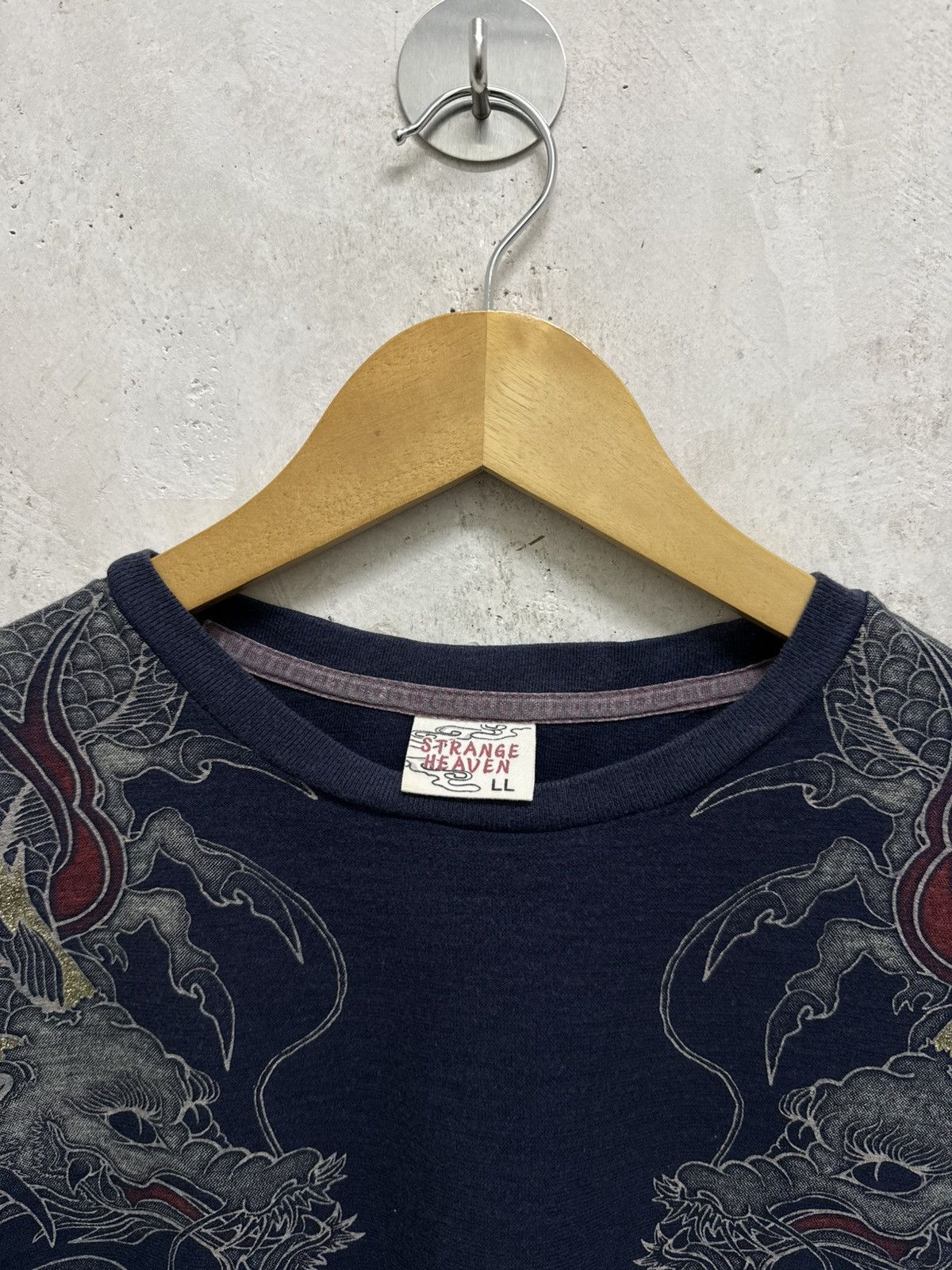 If Six Was Nine Strange Heaven Skull Tattoo Inspired Karakuri Sukajan Tshirt Size US L / EU 52-54 / 3 - 4 Thumbnail