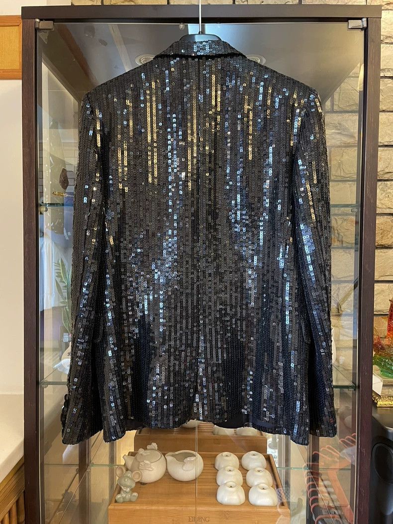 Saint Laurent Paris Saint Laurent Paris Black scale suit jacket-2506 Size US S / EU 44-46 / 1 - 4 Thumbnail