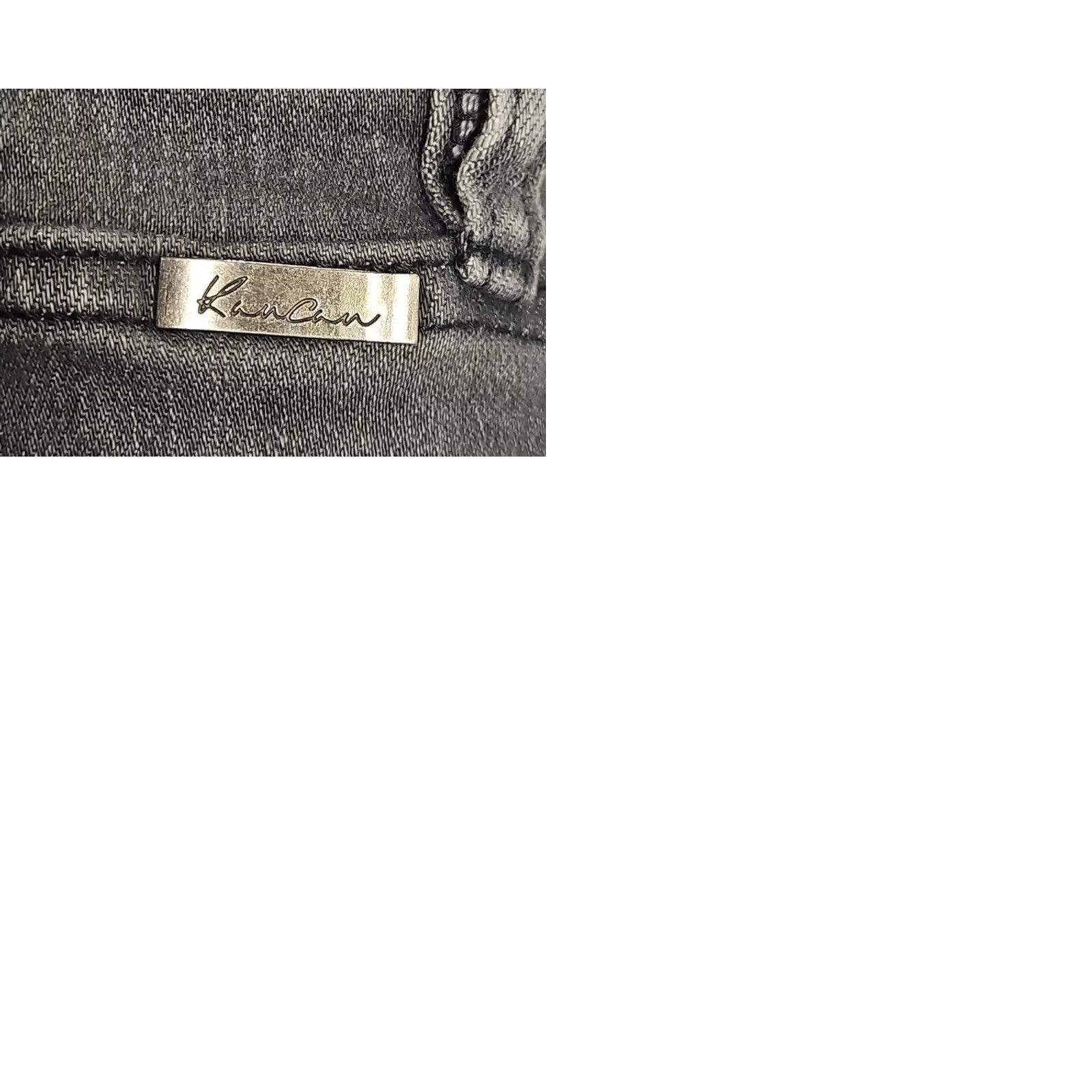 Vintage KanCan Skinny Jeans Charcoal Gray Black Size 28 Stretch Pockets High rise Women Denim 26in Inseam 28in Dark Wash Regular Size 28" / US 6 / IT 42 - 9 Thumbnail