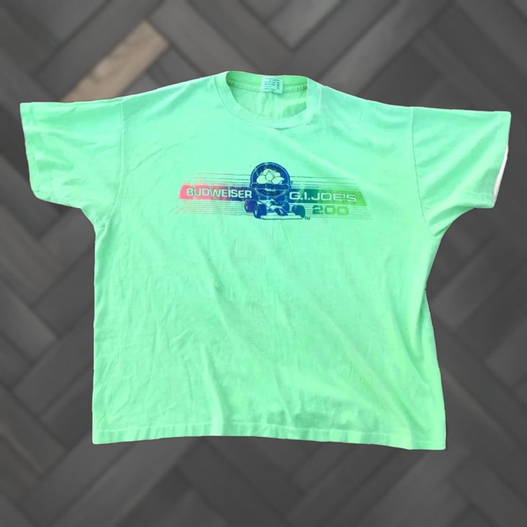 Vintage VINTAGE G.I. JOE’S 200 Portland Rose Festival T-Shirt Neon 80s 1980s 2XL Mens Green Graphic Tee HEF-T by Tee Jays Size US XXL / EU 58 / 5 - 1 Thumbnail