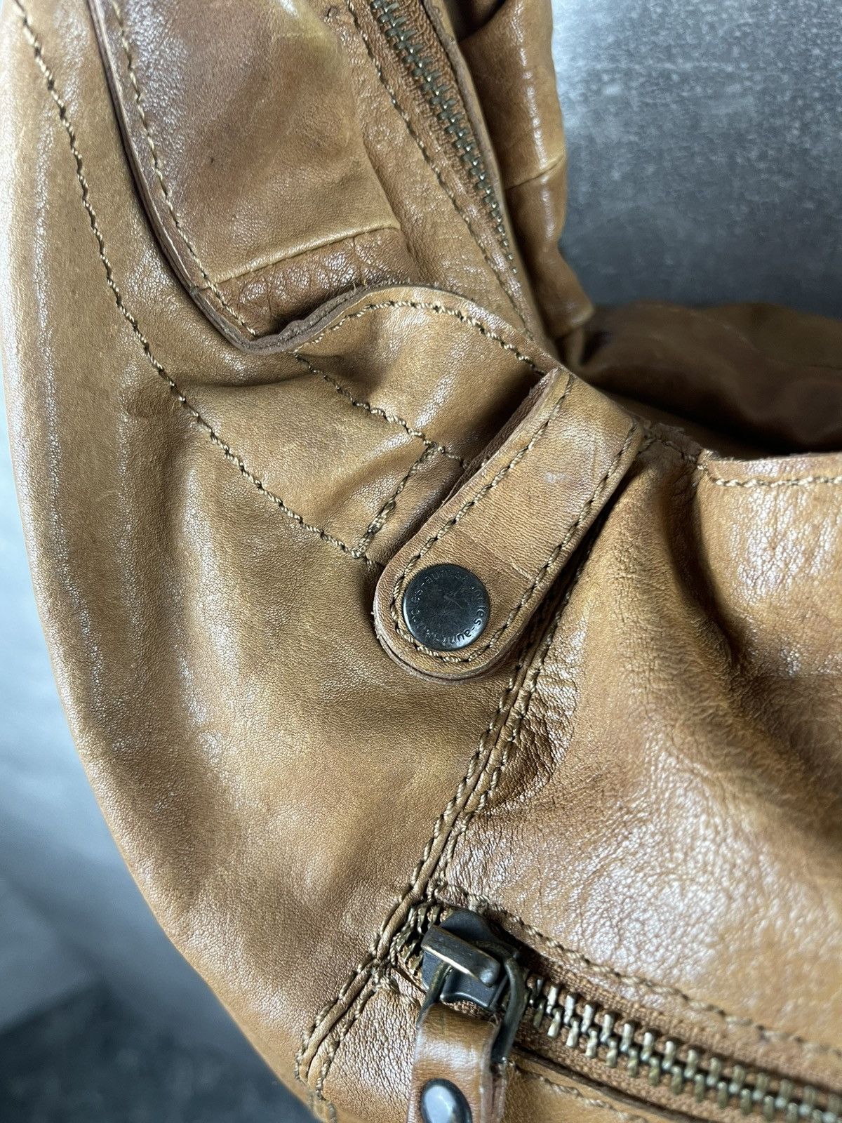Genuine Leather Aunts Uncles Brown Leather Hobo Shoulder Vintage Slouchy Bag Size ONE SIZE - 10 Thumbnail