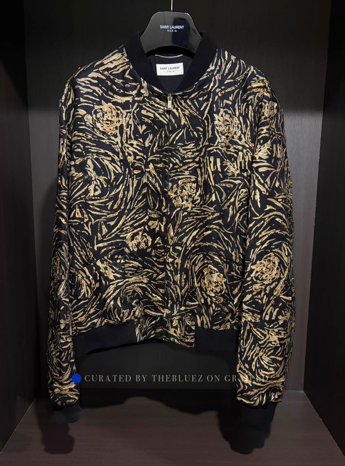 Yves Saint Laurent Dark Gold Tiger Beaded Jacket Size US M / EU 48-50 / 2 - 1 Thumbnail
