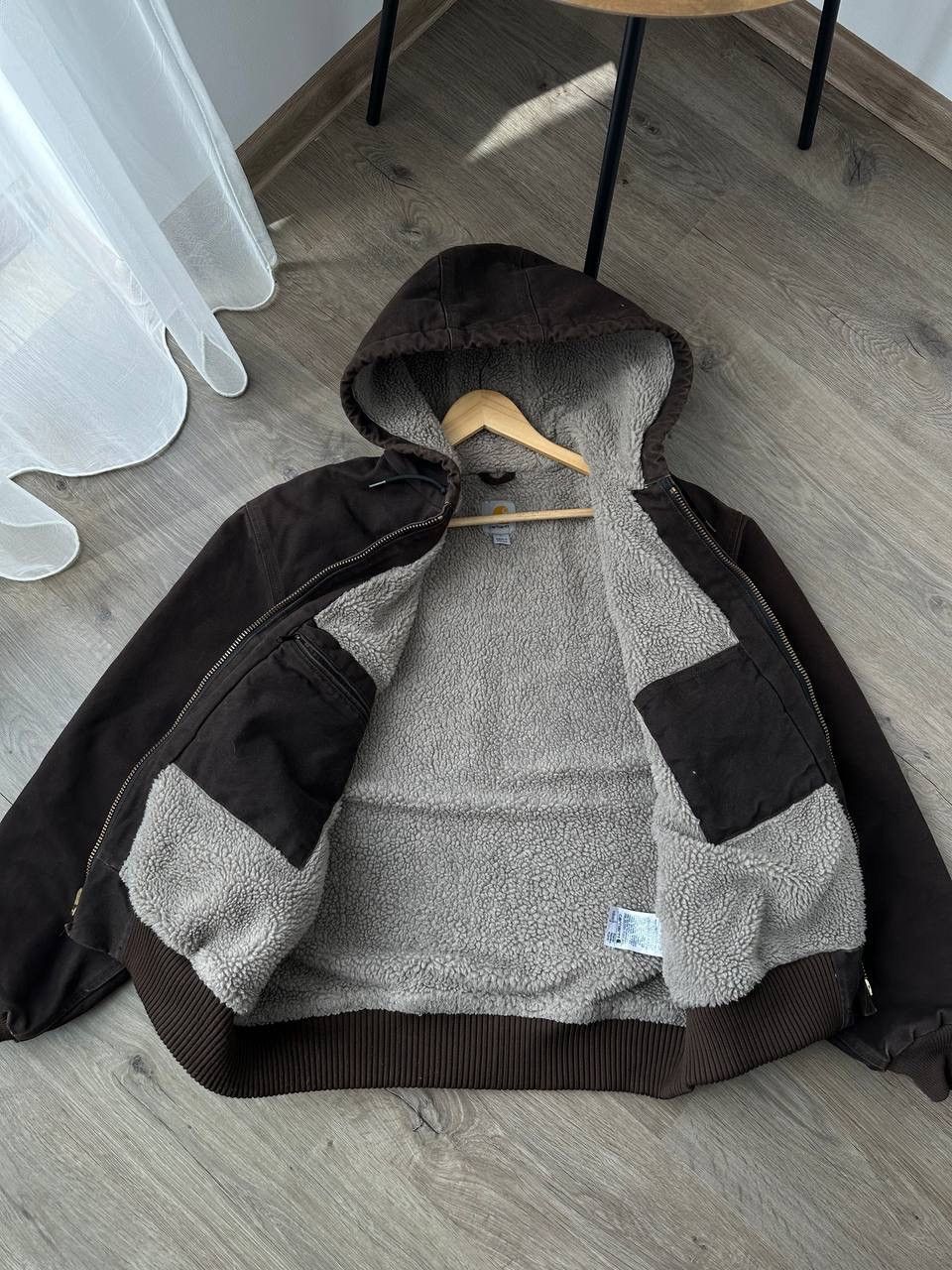 Carhartt × Vintage Vintage Carhartt Workwear Faux Fur Brown Detroit Jacket Size US L / EU 52-54 / 3 - 11 Thumbnail