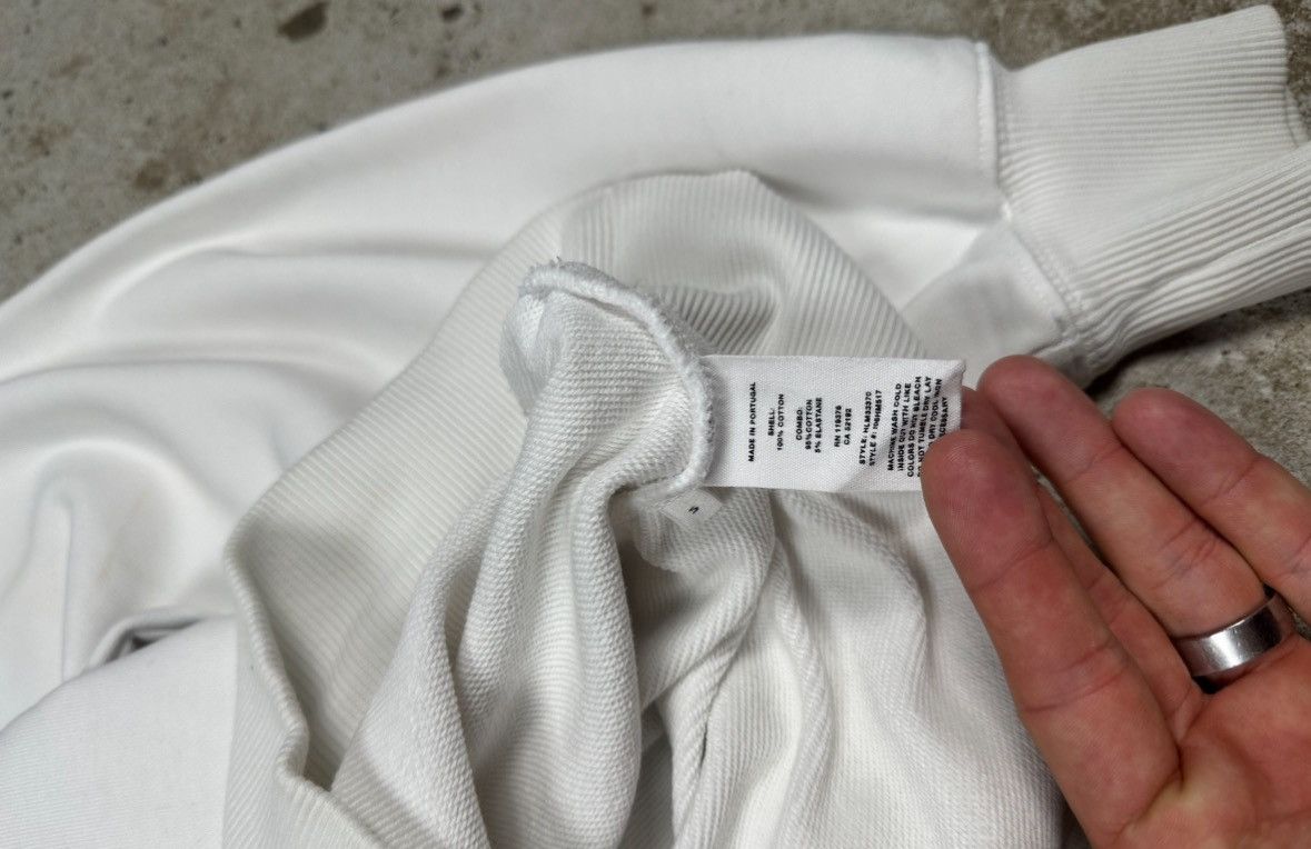 Helmut Lang Helmut Lang 2018 Autumn Winter White Crewneck Sweatshirt Size US S / EU 44-46 / 1 - 14 Thumbnail