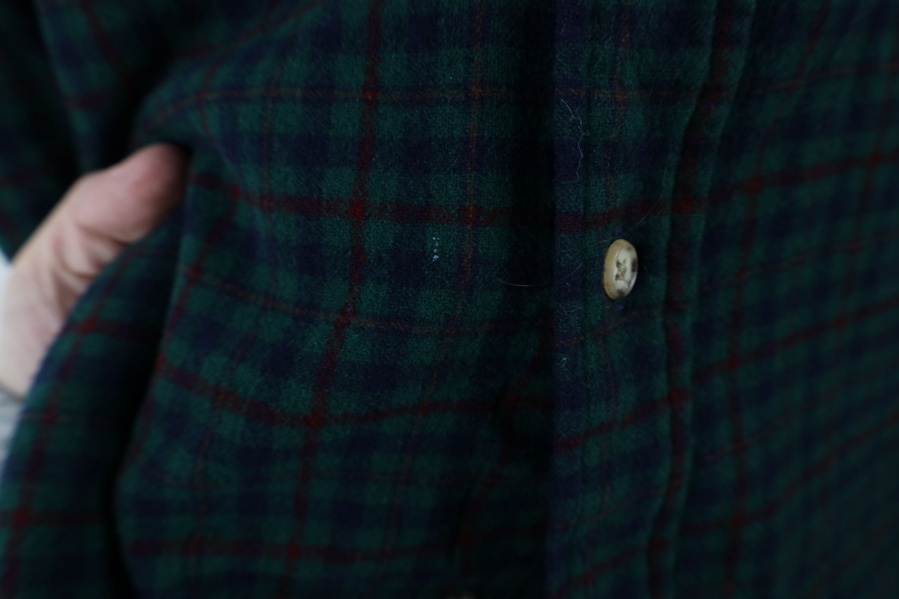 Pendleton × Vintage Vintage 90s Pendleton Wool Board Button Shirt Plaid USA Size US L / EU 52-54 / 3 - 4 Thumbnail