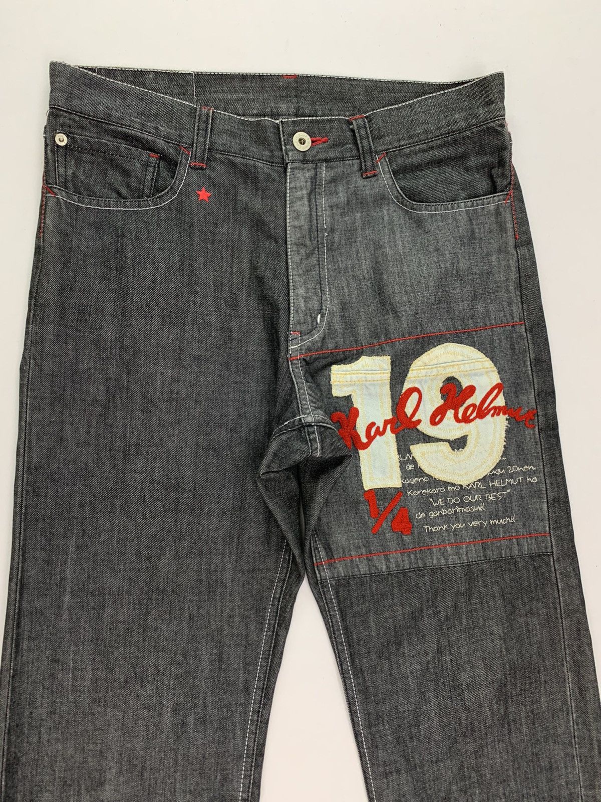 Karl Helmut × Pink House × Vintage Vintage 90s Karl Helmut Embroided Jeans deadstock Size US 32 / EU 48 - 3 Thumbnail