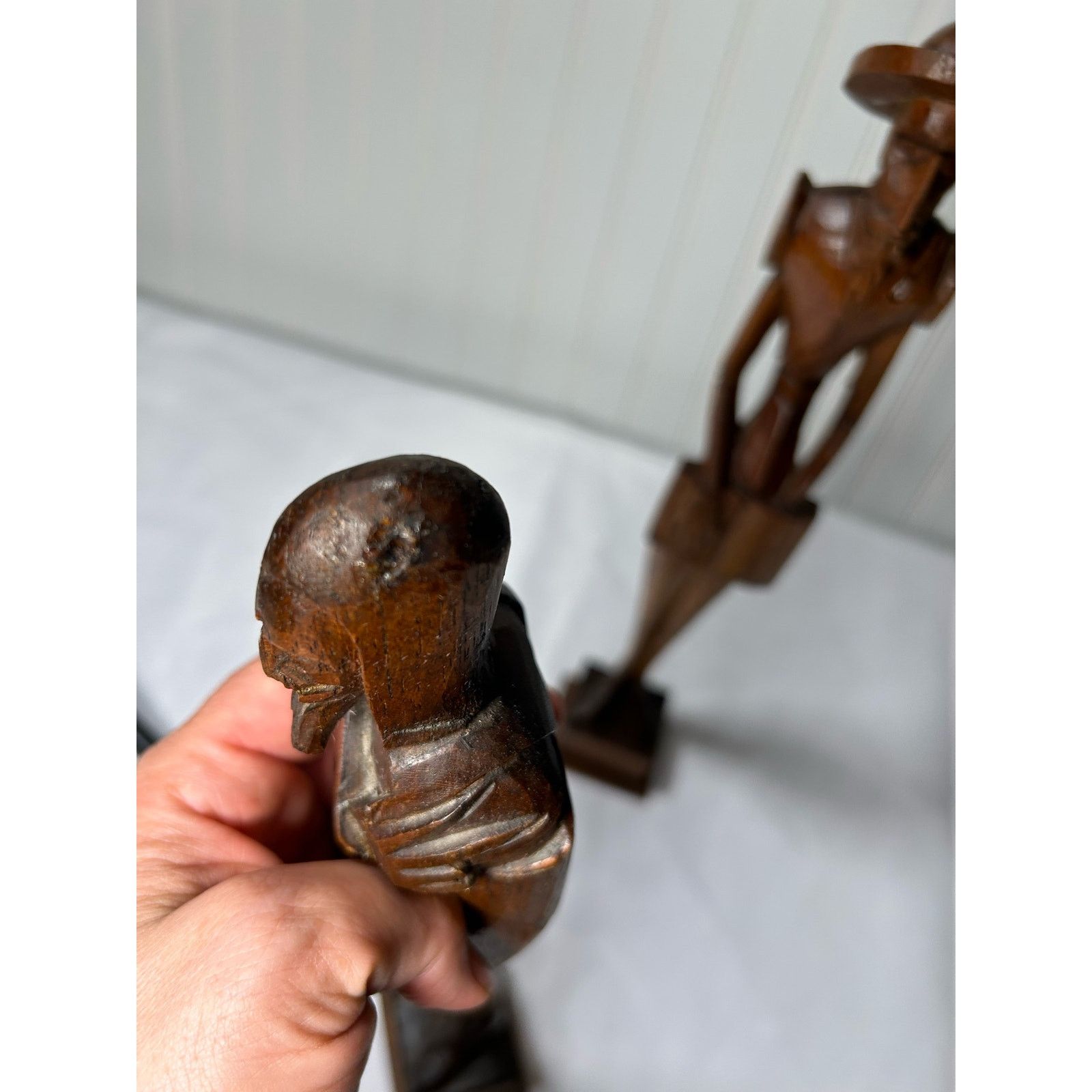 Other Don Quixote Antique Mexican Spanish Medieval Monk Statue Size US 26 / EU 42 - 3 Thumbnail