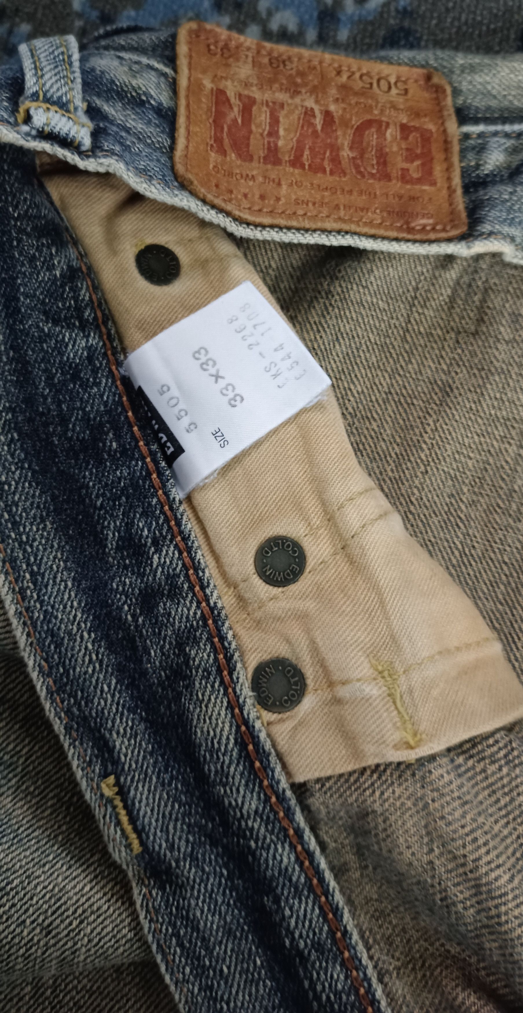 Edwin × If Six Was Nine × Japanese Brand Vintage💥Edwin 505 zx Orange Tag Selvedge Distresssed Size US 34 / EU 50 - 17 Thumbnail
