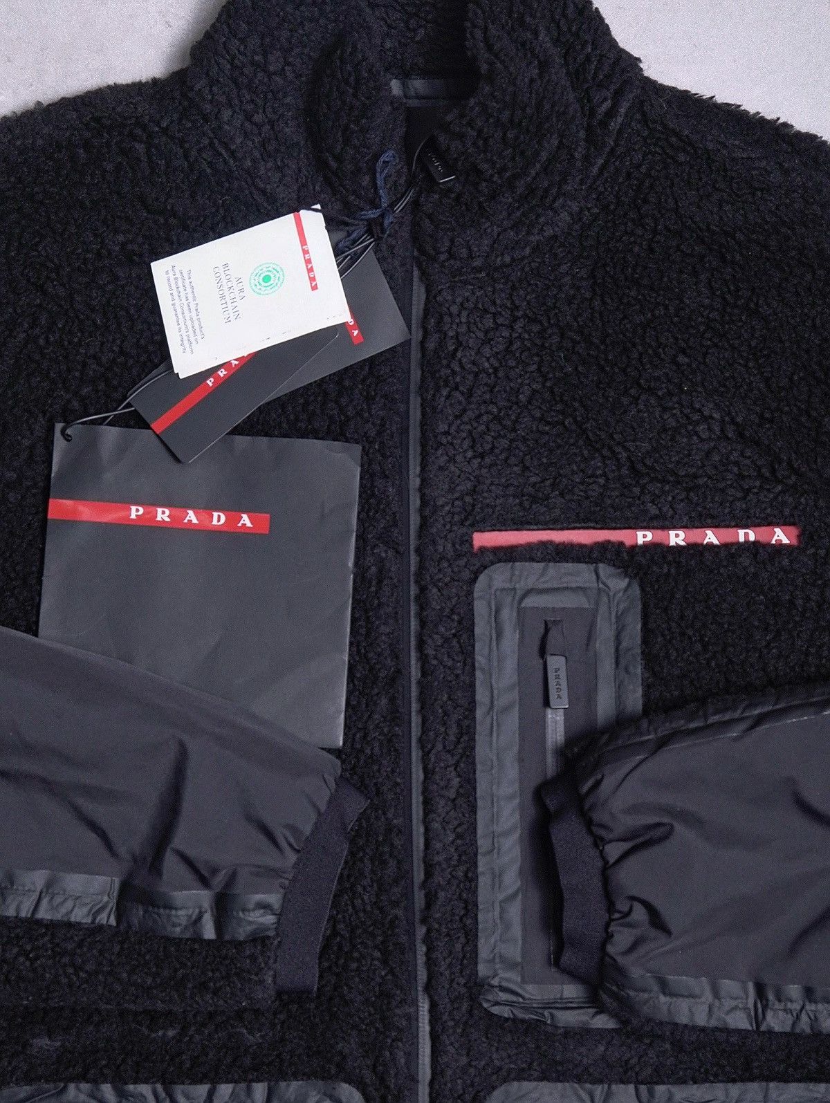 Prada (NEW) Linea Rossa FW20 Recycled Fleece Technical Jacket Size US XXL / EU 58 / 5 - 3 Thumbnail