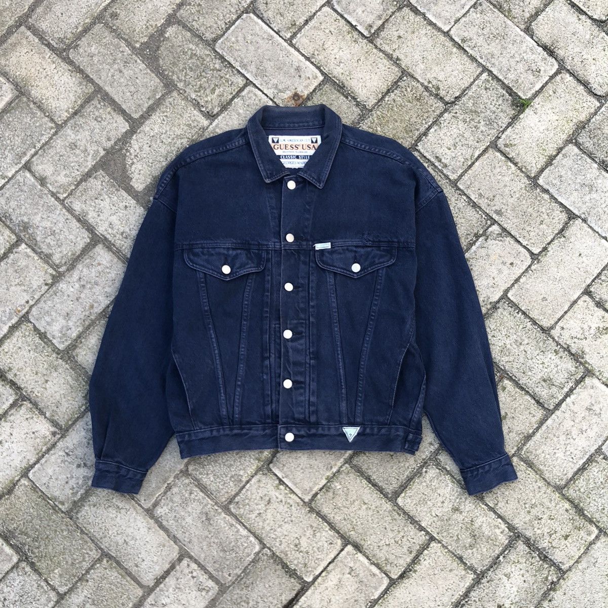 Guess Vintage Trucker Jacket Guess80s By Georges Marciano Size US L / EU 52-54 / 3 - 1 Thumbnail