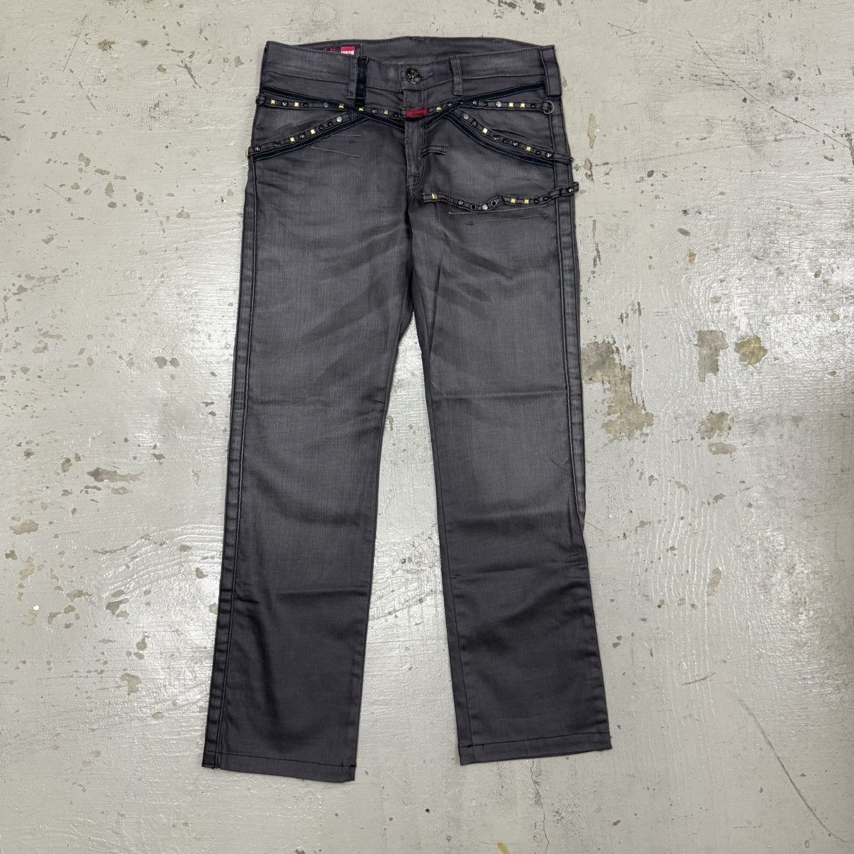 Marithe + Francois Girbaud Marithe Francois Girbaud Waxed Studded Punk Riot Pants Size US 32 / EU 48 - 1 Thumbnail