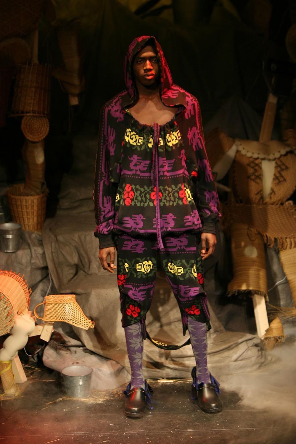 image of Archival Clothing x Bernhard Willhelm Funky Knit Leggings / Pants, Men's (Size 32)
