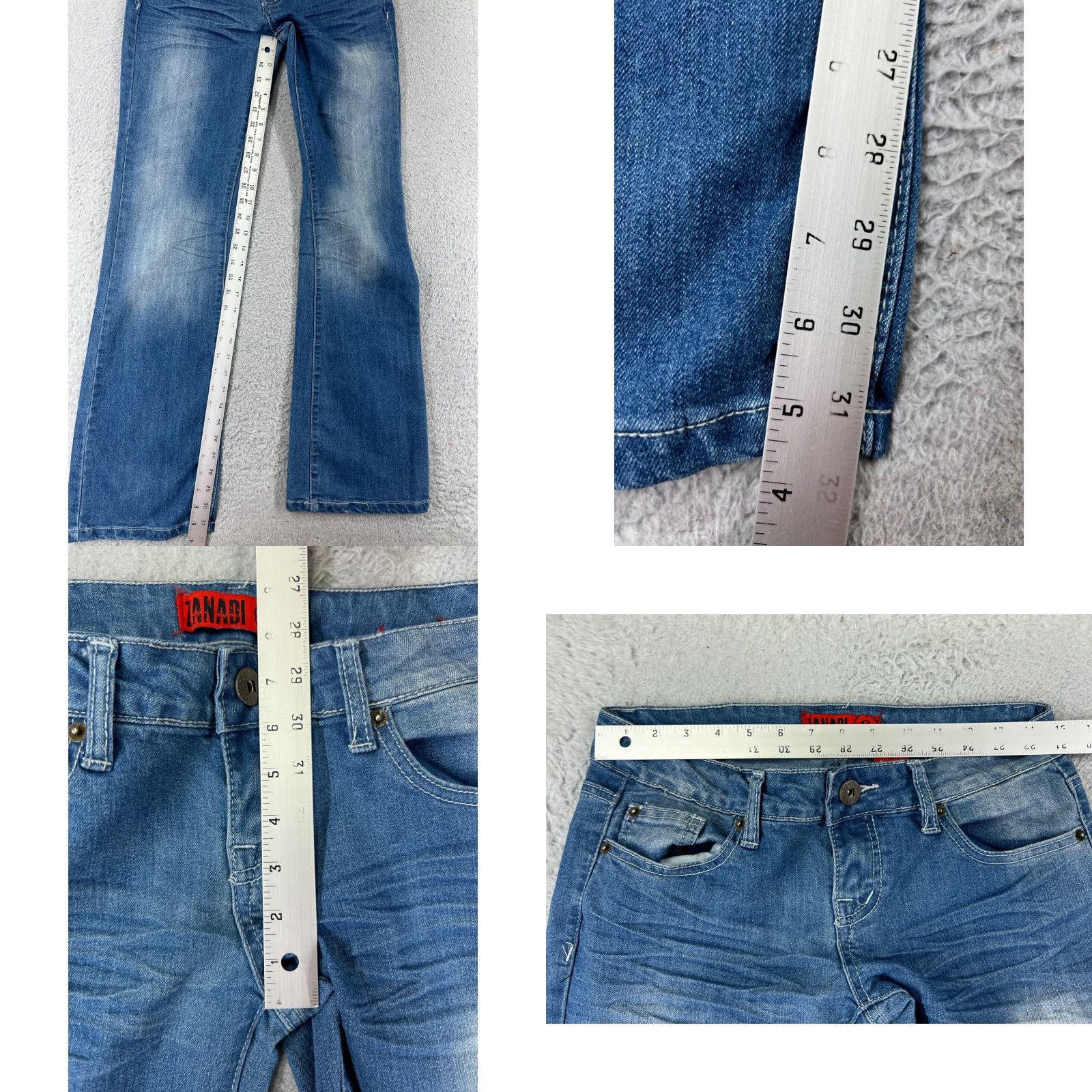 Vintage Zana Di Jeans Womens 9 Blue Denim Cotton Blend Light Wash Bootcut Western Size 30" / US 8 / IT 44 - 8 Thumbnail