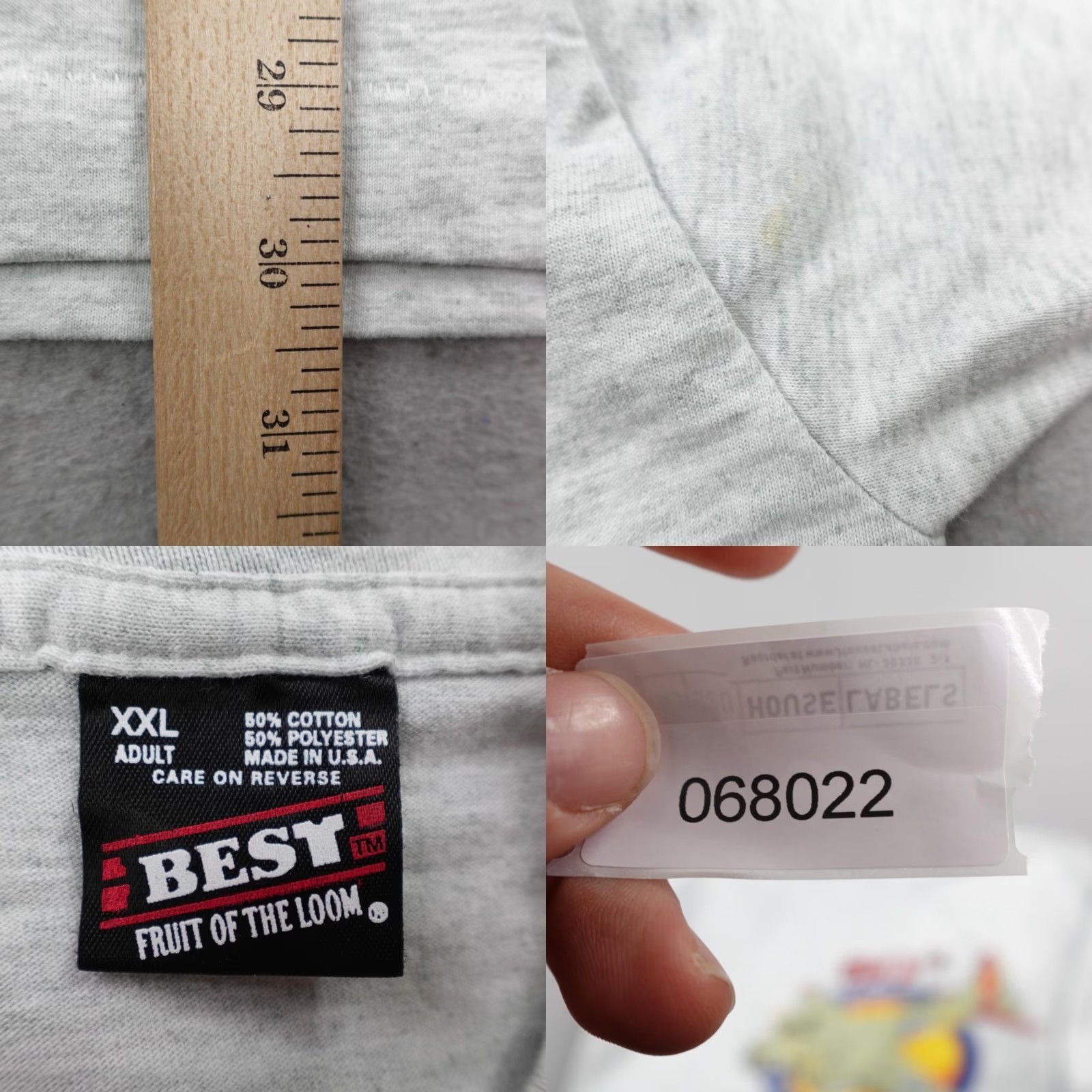 Fruit Of The Loom VINTAGE B-17 Flying Fortress Shirt Mens 2XL Gray 909 Bomber Plane Airplane 90s Size US XXL / EU 58 / 5 - 8 Thumbnail