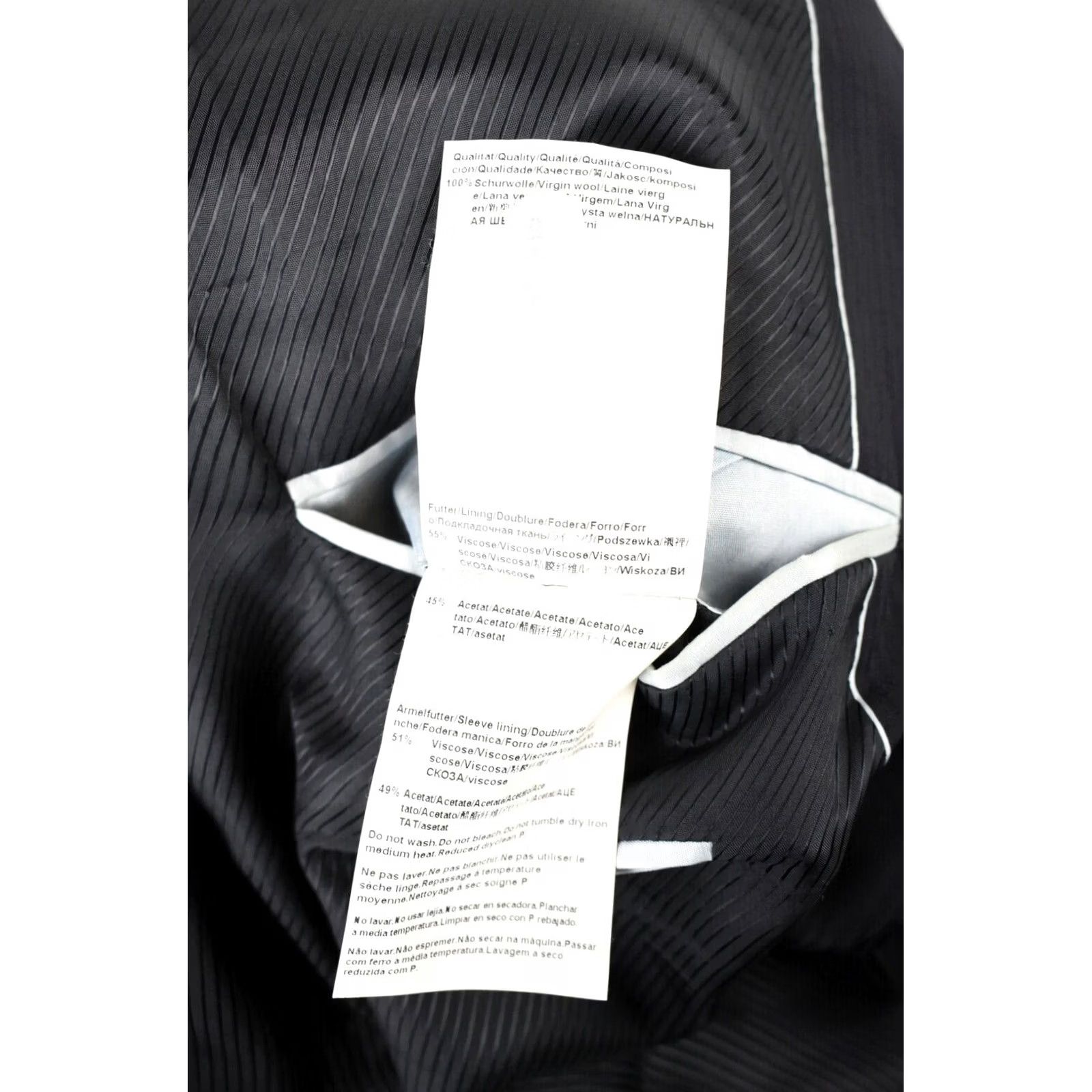 Hugo Boss HUGO BOSS The Rider Black Label Blazer Men's US 40 Virgin Wool Pinstriped Blue Size 40R - 6 Thumbnail