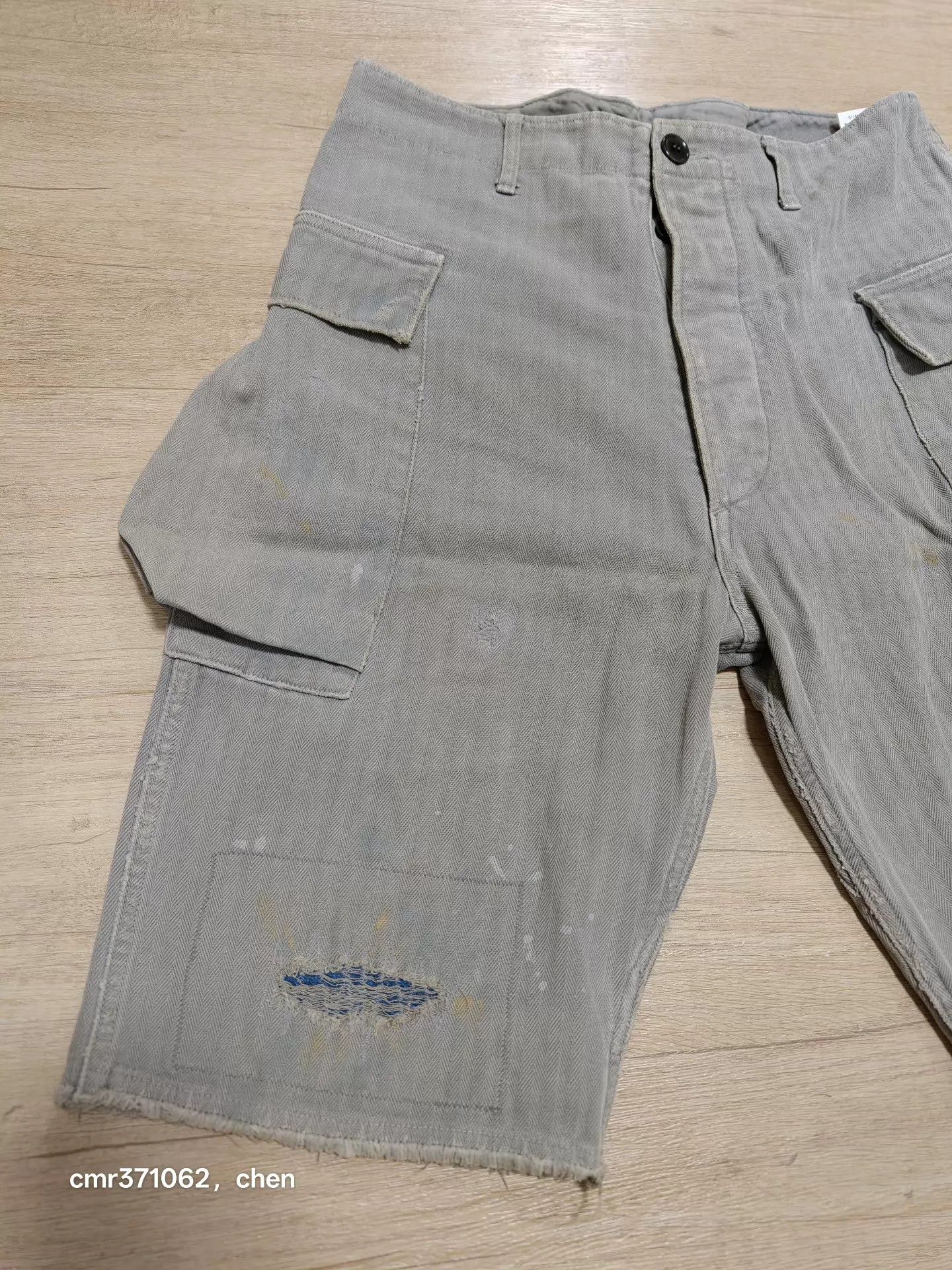 Visvim visvim 19AW Vet Shorts Grey 1 Used Distressed Ink Splatter Size US 30 / EU 46 - 2 Thumbnail