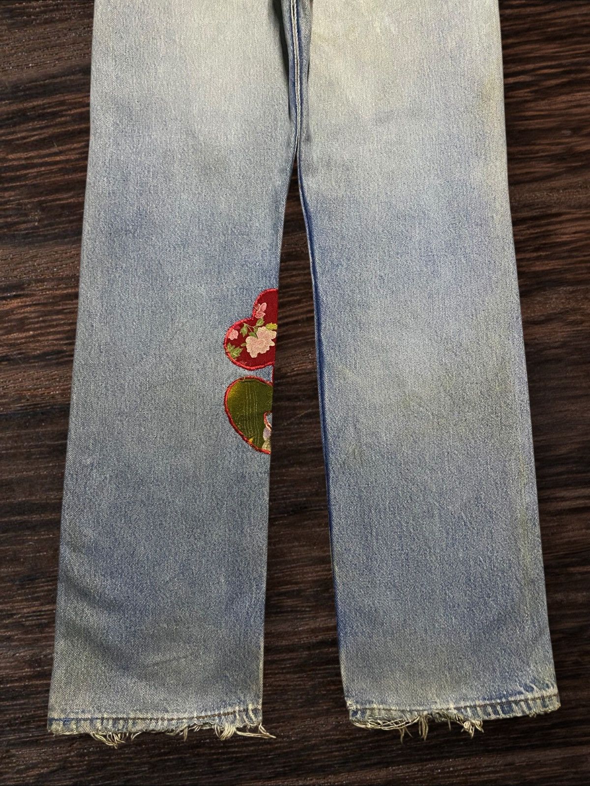 Kapital Vintage Japanese Brand Embroidery Diary Streetwear Jeans Size US 29 - 6 Thumbnail