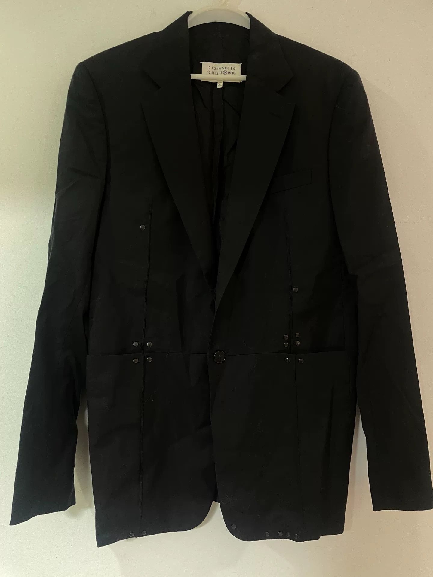 Maison Margiela maison margiela black embellished wool suit Size US L / EU 52-54 / 3 - 1 Thumbnail