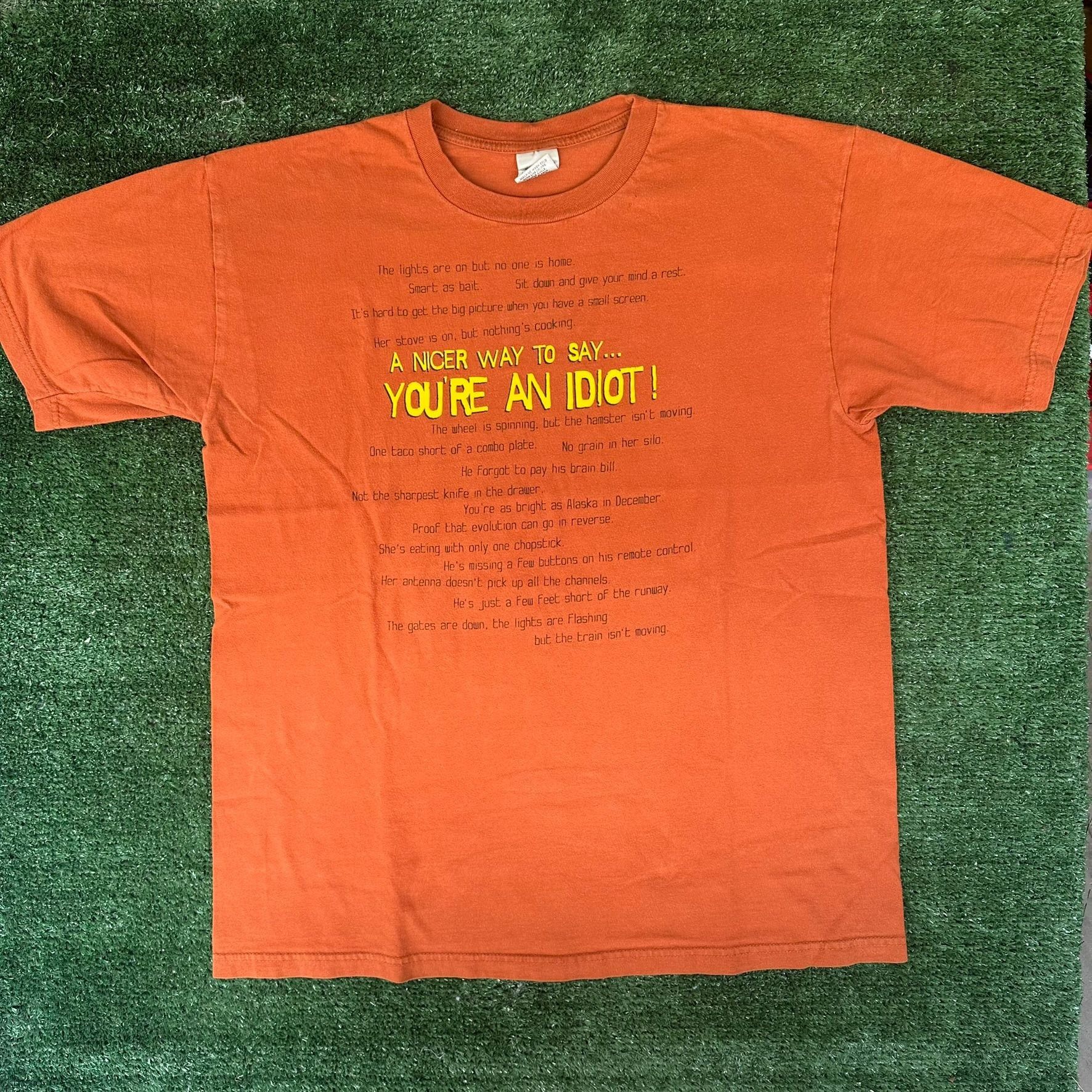Vintage Vintage Y2K Rude Idiot Humor T-Shirt Offensive Skater Punk F Size US L / EU 52-54 / 3 - 1 Thumbnail