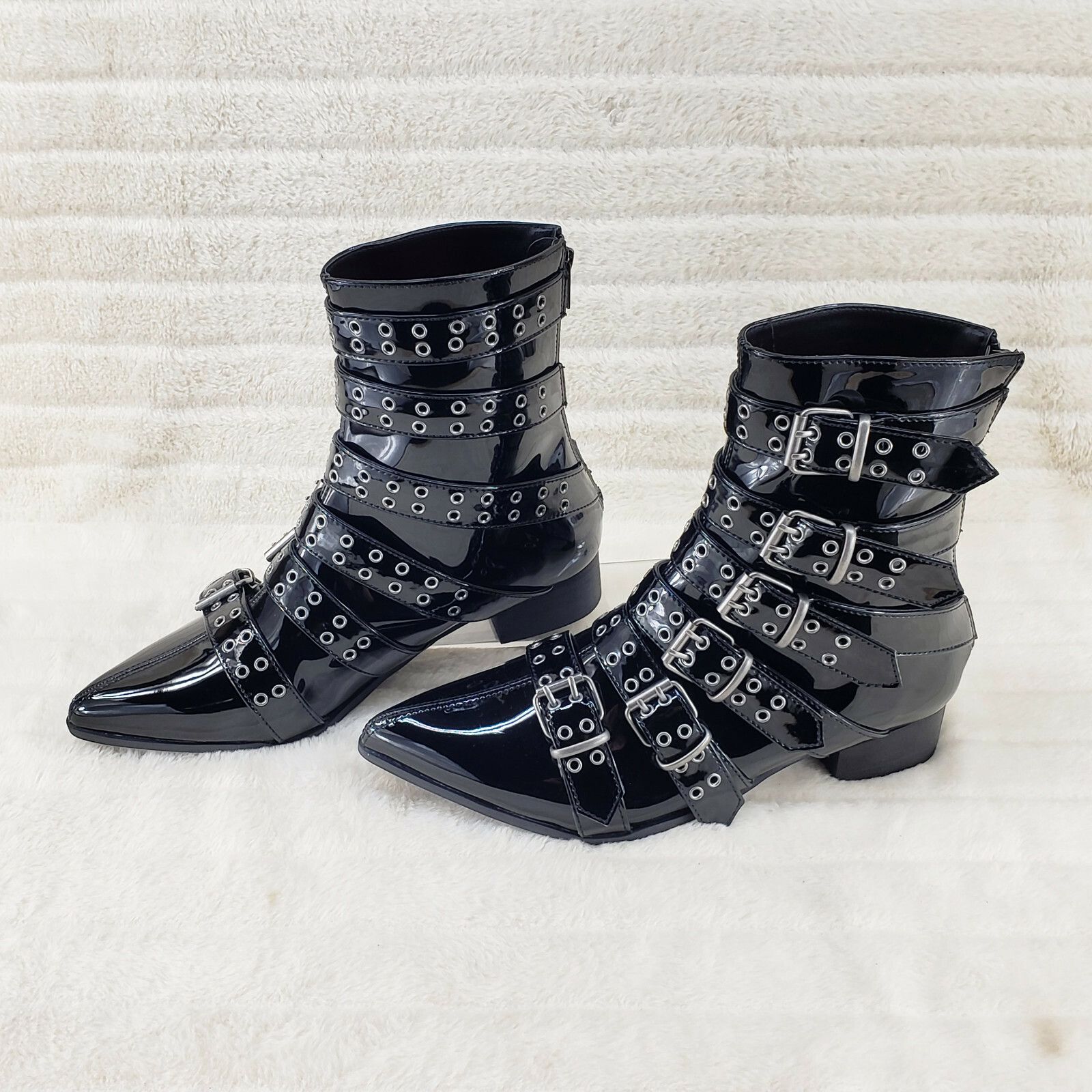Other DEMONIA Wicked Warlock 70 Multi Strap Winklepicker Ankle Boo Size US 13 / EU 46 - 1 Thumbnail