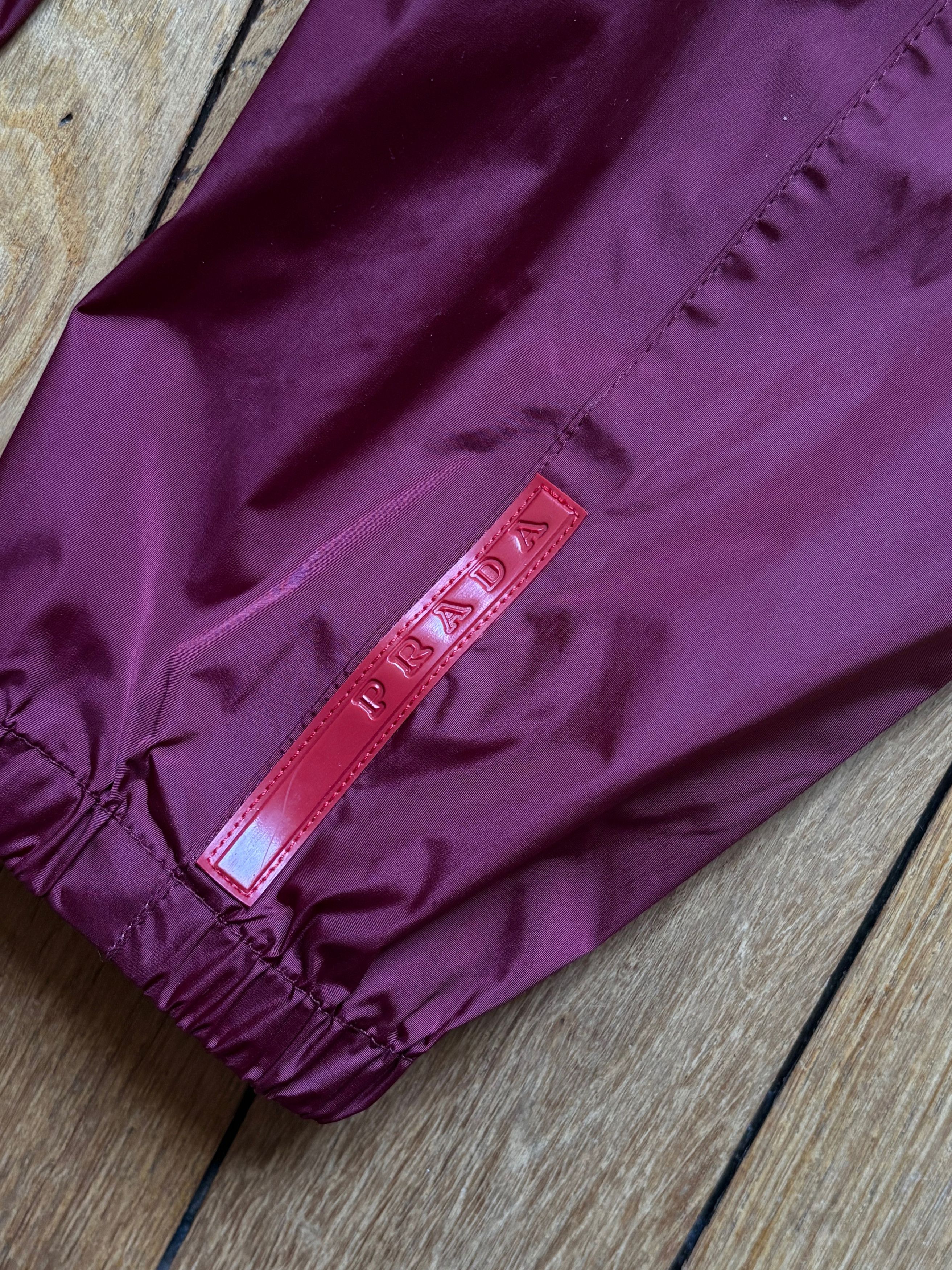 Prada Prada burgundy nylon jacket art. 108186 Size L / US 10 / IT 46 - 4 Thumbnail
