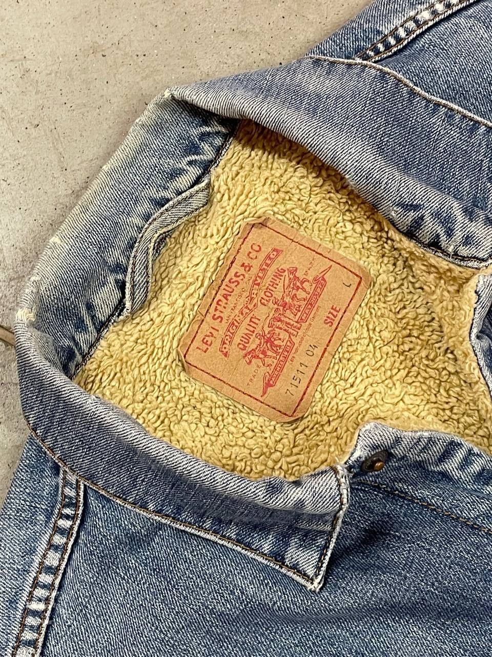 Levi's Distressed Rare Vintage Levi's Sherpa Denim Chore Jacket Size US L / EU 52-54 / 3 - 6 Thumbnail