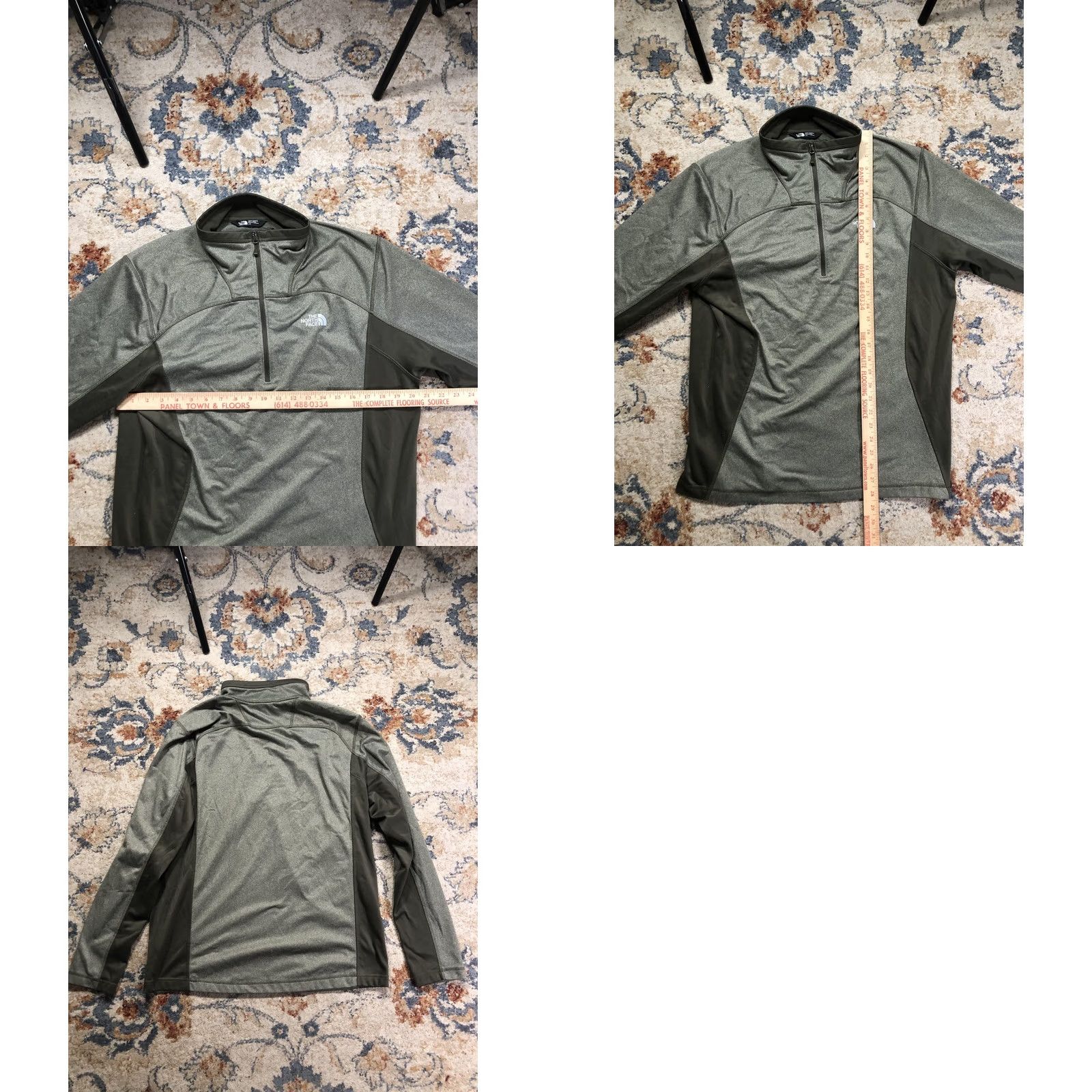 The North Face The North Face Pullover Mens L Green Fleece 1/4 Zip Long Sleeve Hiking Colorblock Jacket Size US L / EU 52-54 / 3 - 8 Thumbnail