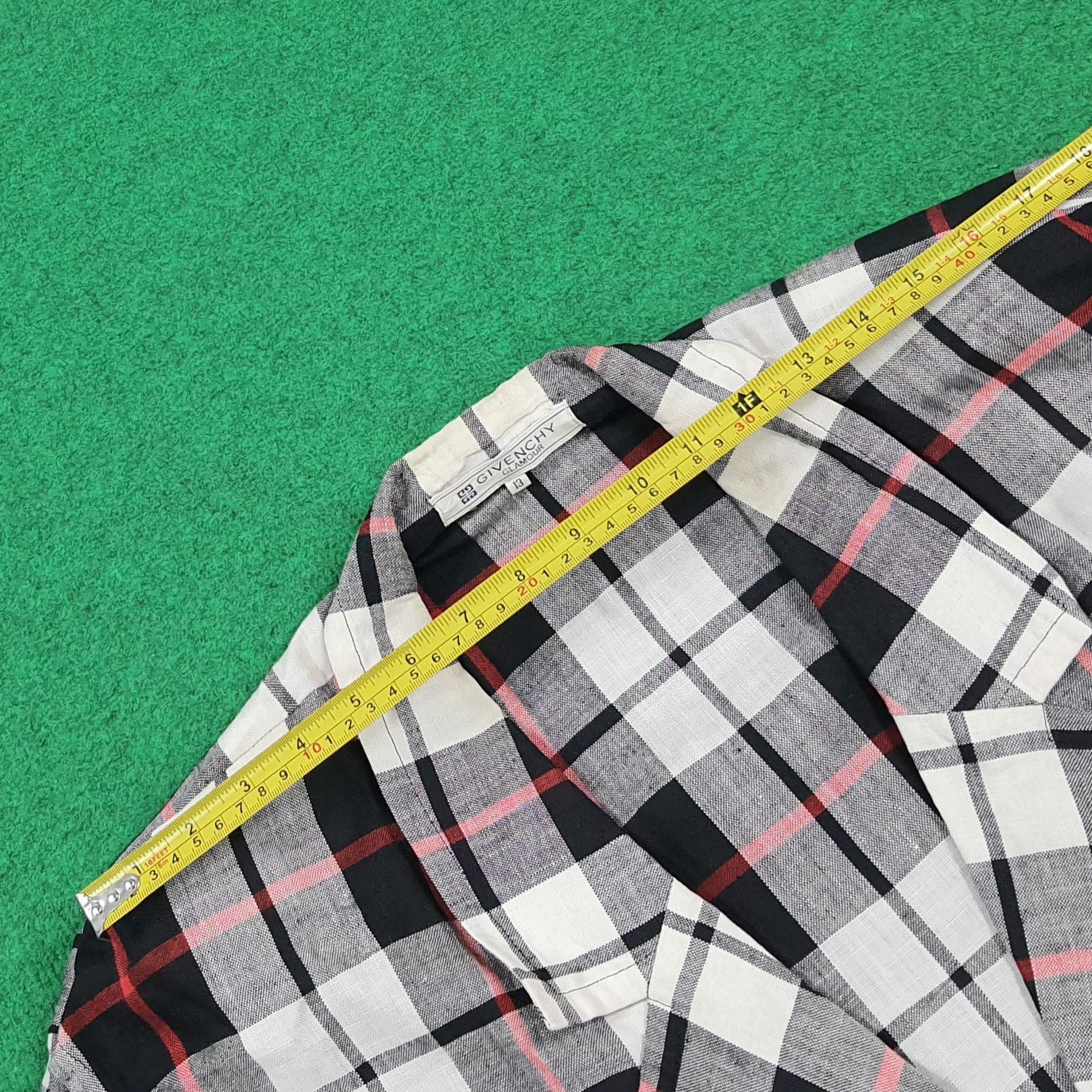 Givenchy Vintage Givenchy Glamour Plaid Linen Blazer Jacket C308N15 Size L / US 10 / IT 46 - 9 Thumbnail