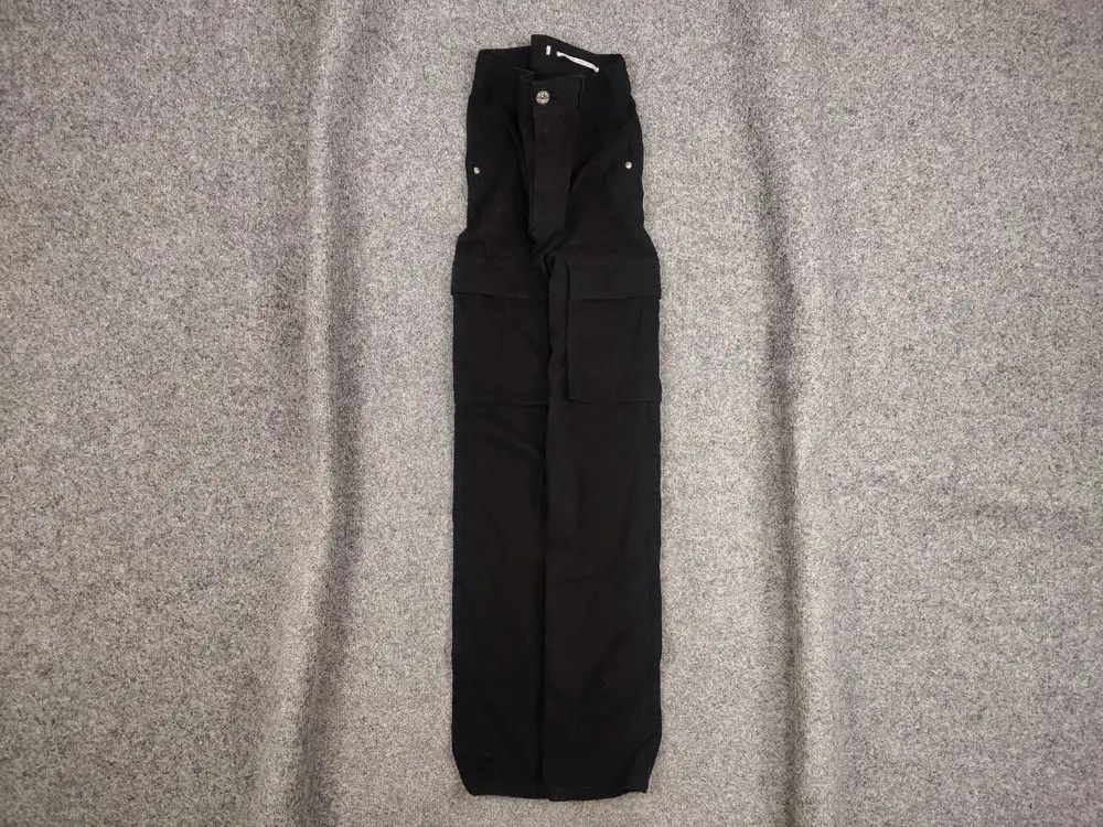 Vintage Vintage 90's Japanese Black Baggy Cargo Pants Y2K Hype Style Size US 29 - 1 Thumbnail