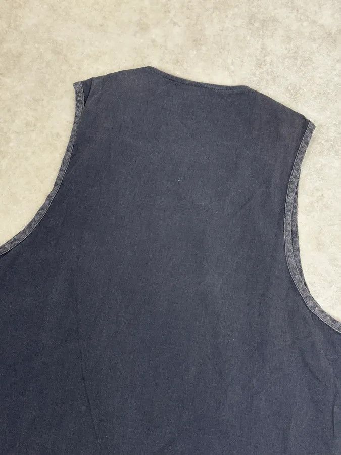 Dries Van Noten 1990s Dries Van Noten Navy Lined Vest Size US S / EU 44-46 / 1 - 6 Thumbnail