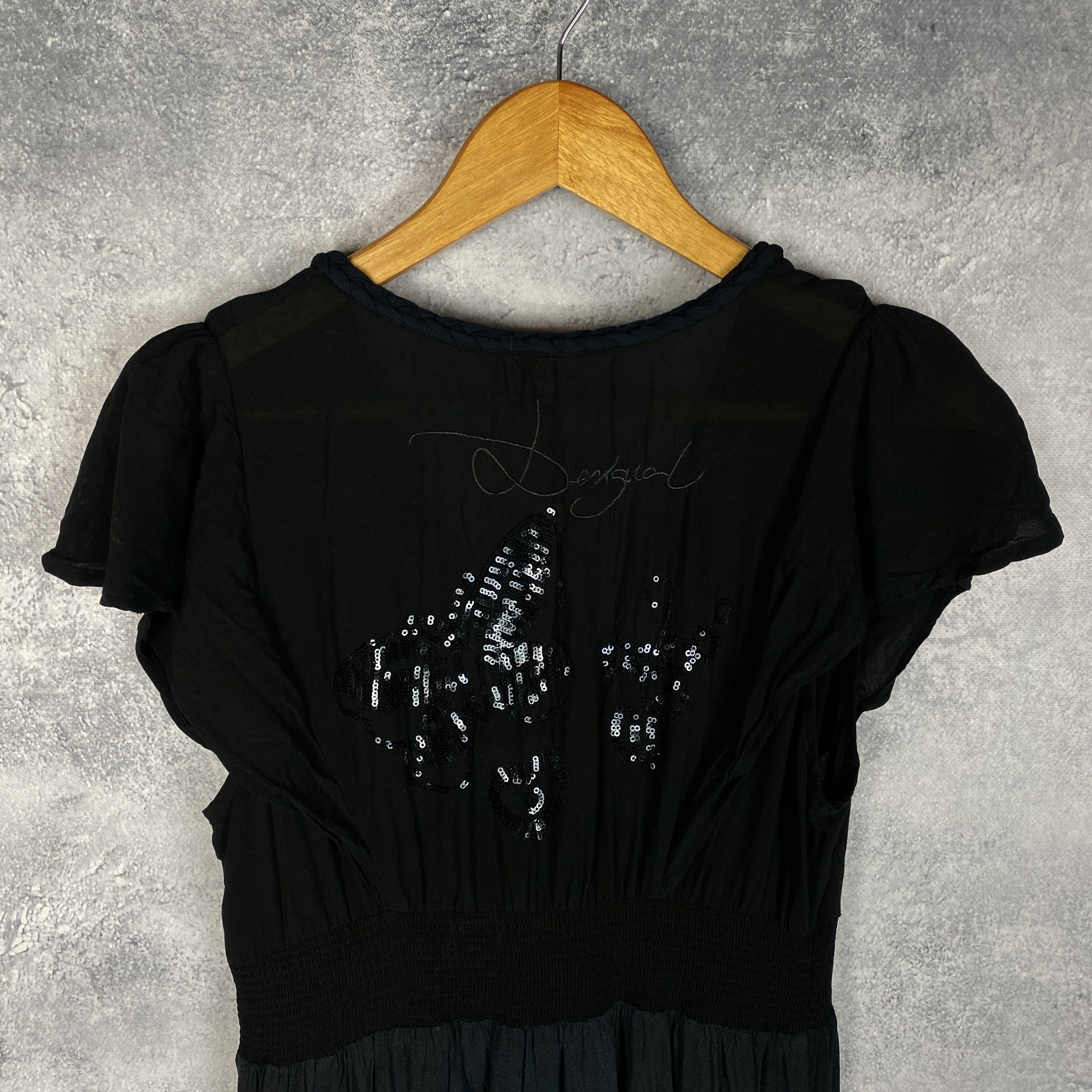 Desigual Desigual Dress Women's Size 42 Short Sleeve Black Size M / US 6-8 / IT 42-44 - 7 Thumbnail