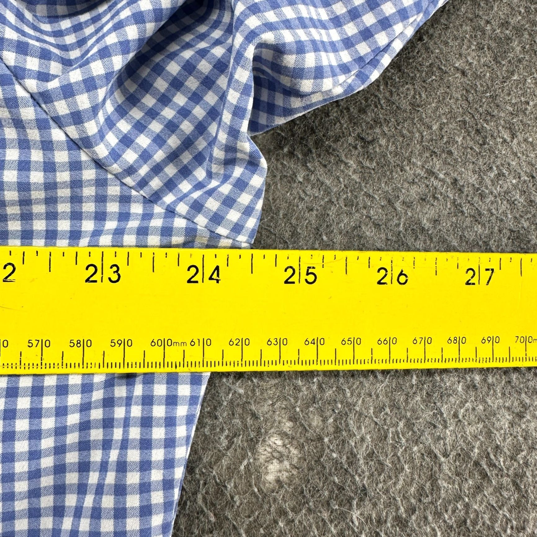 Mizzen+Main Mizzen+Main Shirt Mens XL Blue White Button Up Plaid Gingham Stretch Slim Fit Casual Travel Size US XL / EU 56 / 4 - 7 Thumbnail