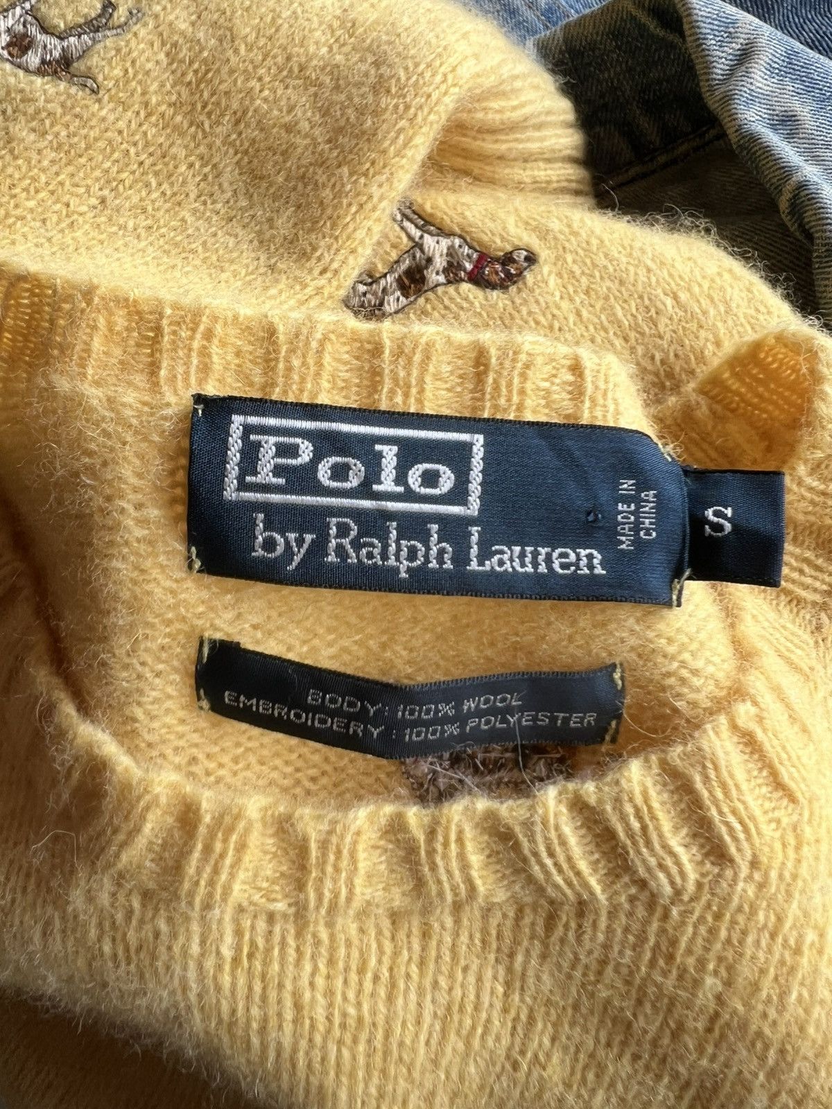 Polo Ralph Lauren VTG 90s P Ralph Lauren Dog Embroidery Wool Knitwear Sweater Size US S / EU 44-46 / 1 - 5 Thumbnail