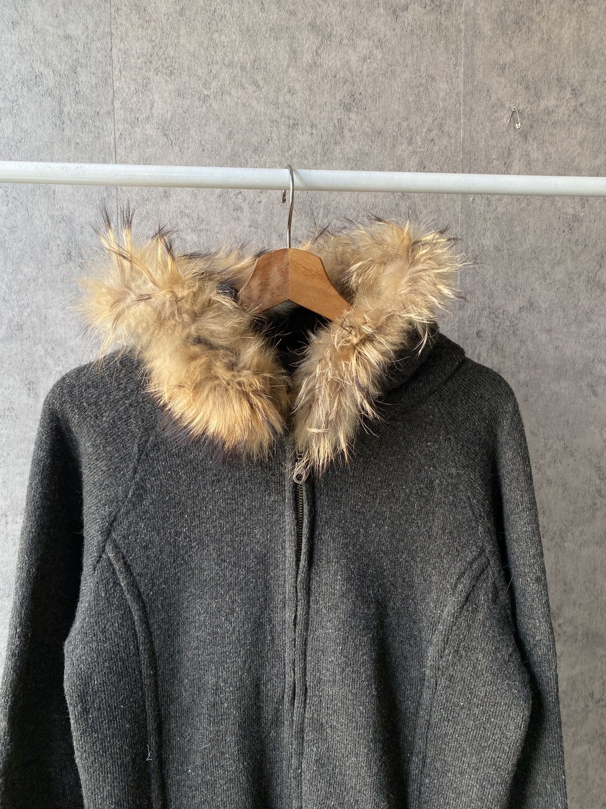 5351 POUR LES HOMMES × Japanese Brand 5351 Pour Les Hommes Japan Fur Hoodie Wool Zipper Jacket Size US M / EU 48-50 / 2 - 4 Thumbnail
