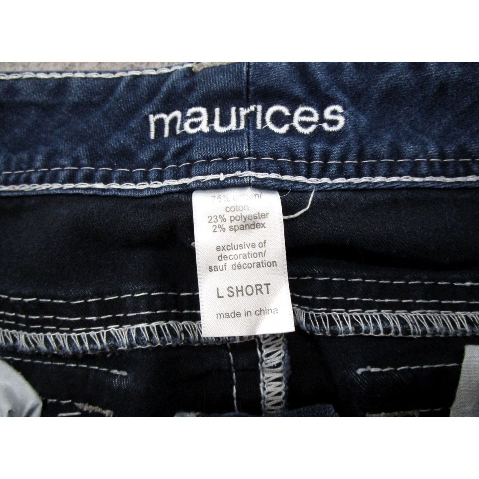 Vintage Maurices Dark Wash Stretch Denim Skinny Jeans Womens Size L Short Low Rise Blue 5-Pocket Design Skinny Jeans Women’s Maurices Shirts Hats Etc? Size 36" / US 14 / IT 50 - 4 Thumbnail