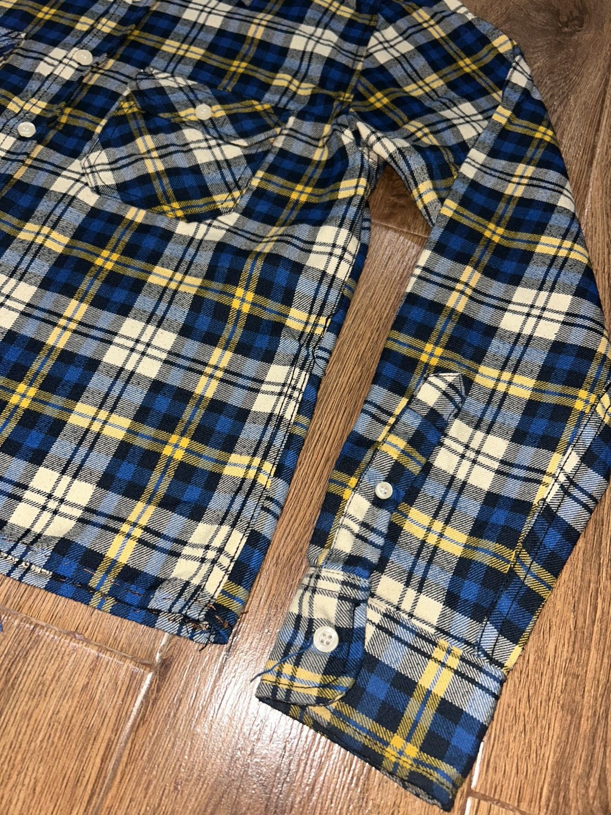 Evisu Evisu Cropped Plaid Check Flannel Shirt Size M / US 6-8 / IT 42-44 - 6 Thumbnail