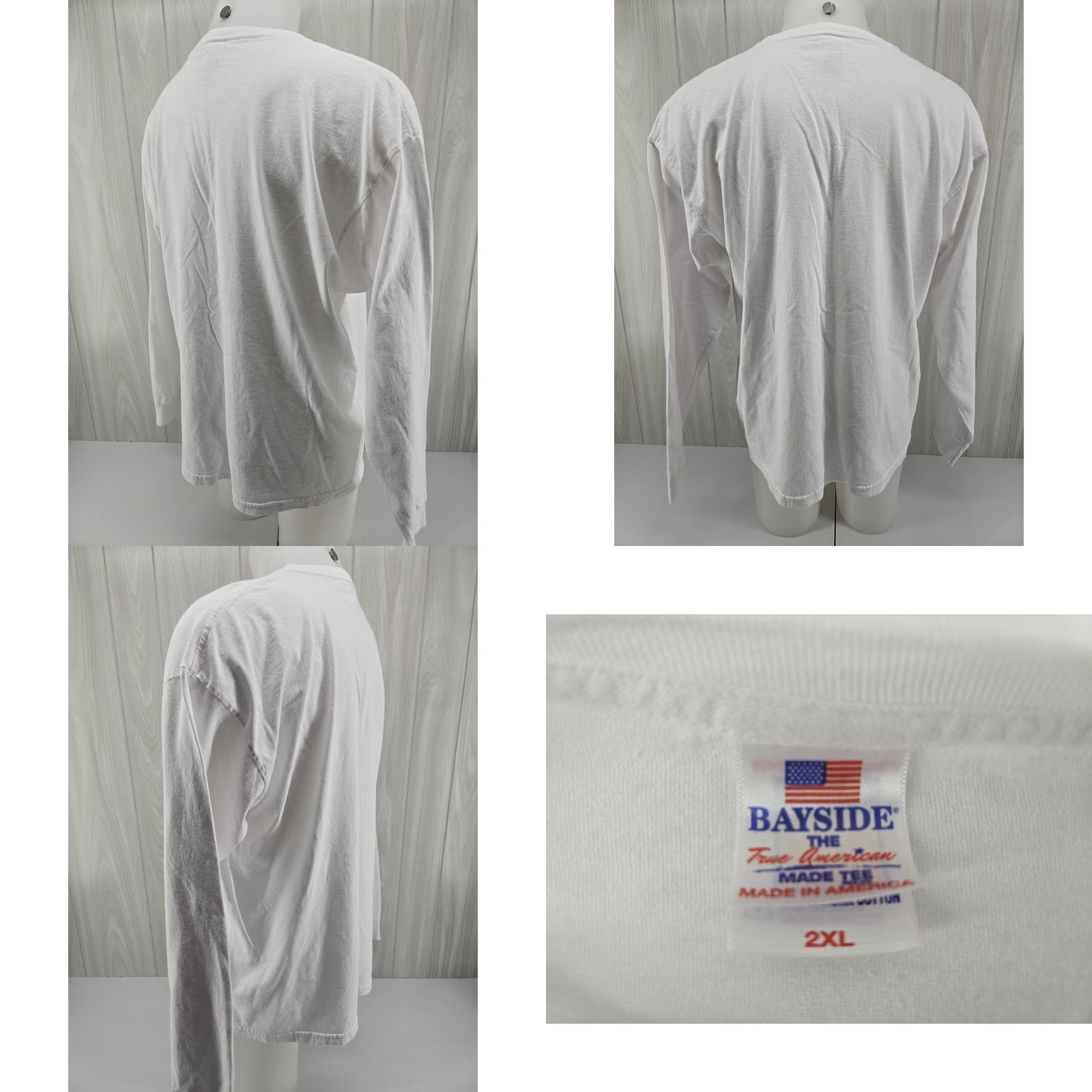 Vintage VINTAGE Bayside LONG SLEEVE T-SHIRT 2XL White Men’s 2ND AMENDMENT Shirt Mens Burlap? Size US XXL / EU 58 / 5 - 8 Thumbnail