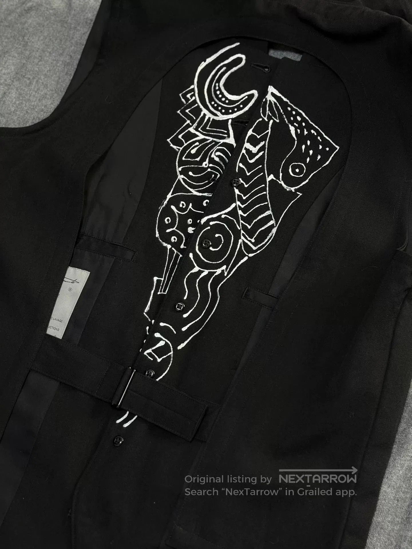 Yohji Yamamoto Yohji Yamamoto Graffiti Hooded Vest. Size US L / EU 52-54 / 3 - 7 Thumbnail