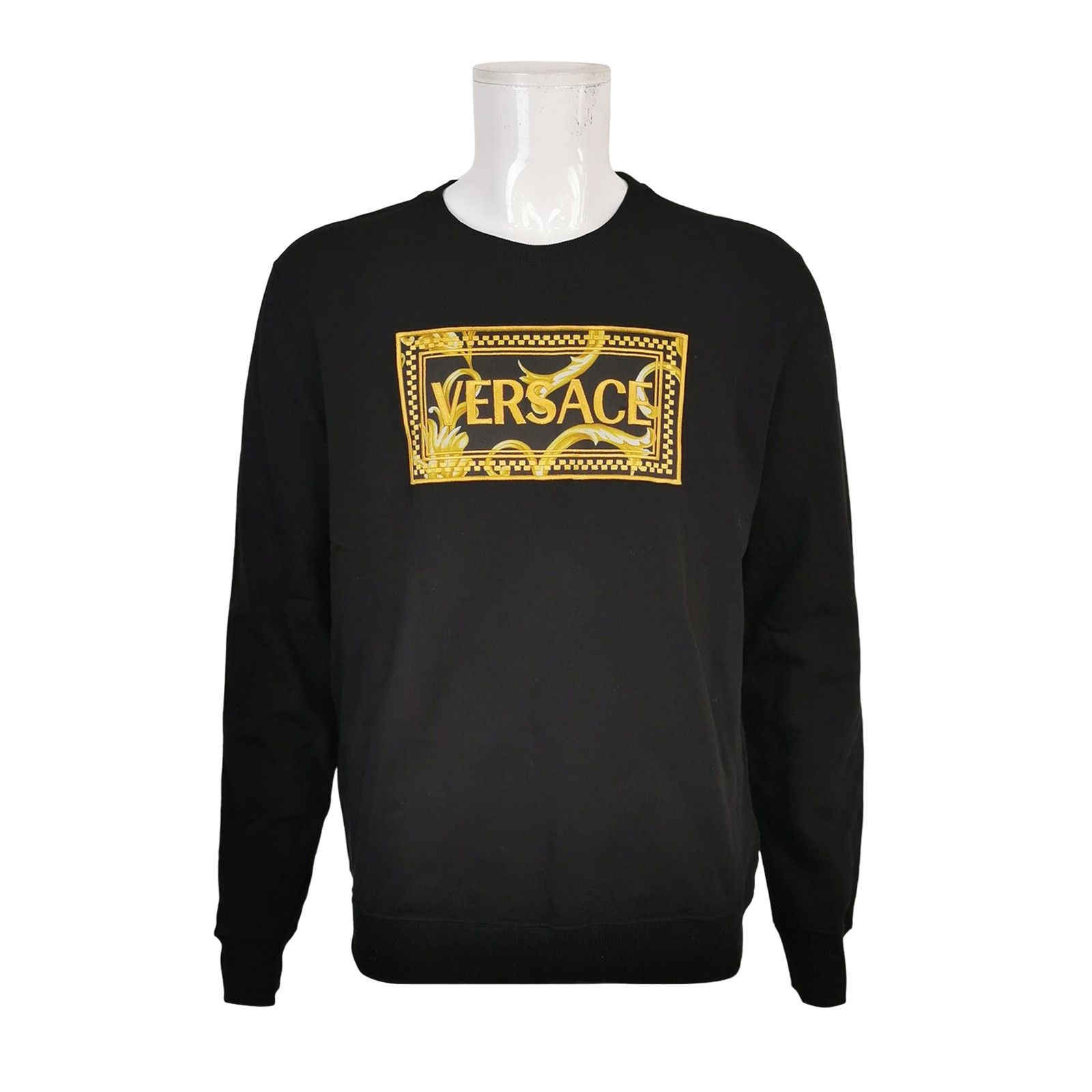 Versace Versace Gold Box Logo Embroidered Sweatshirt L Size US L / EU 52-54 / 3 - 1 Thumbnail