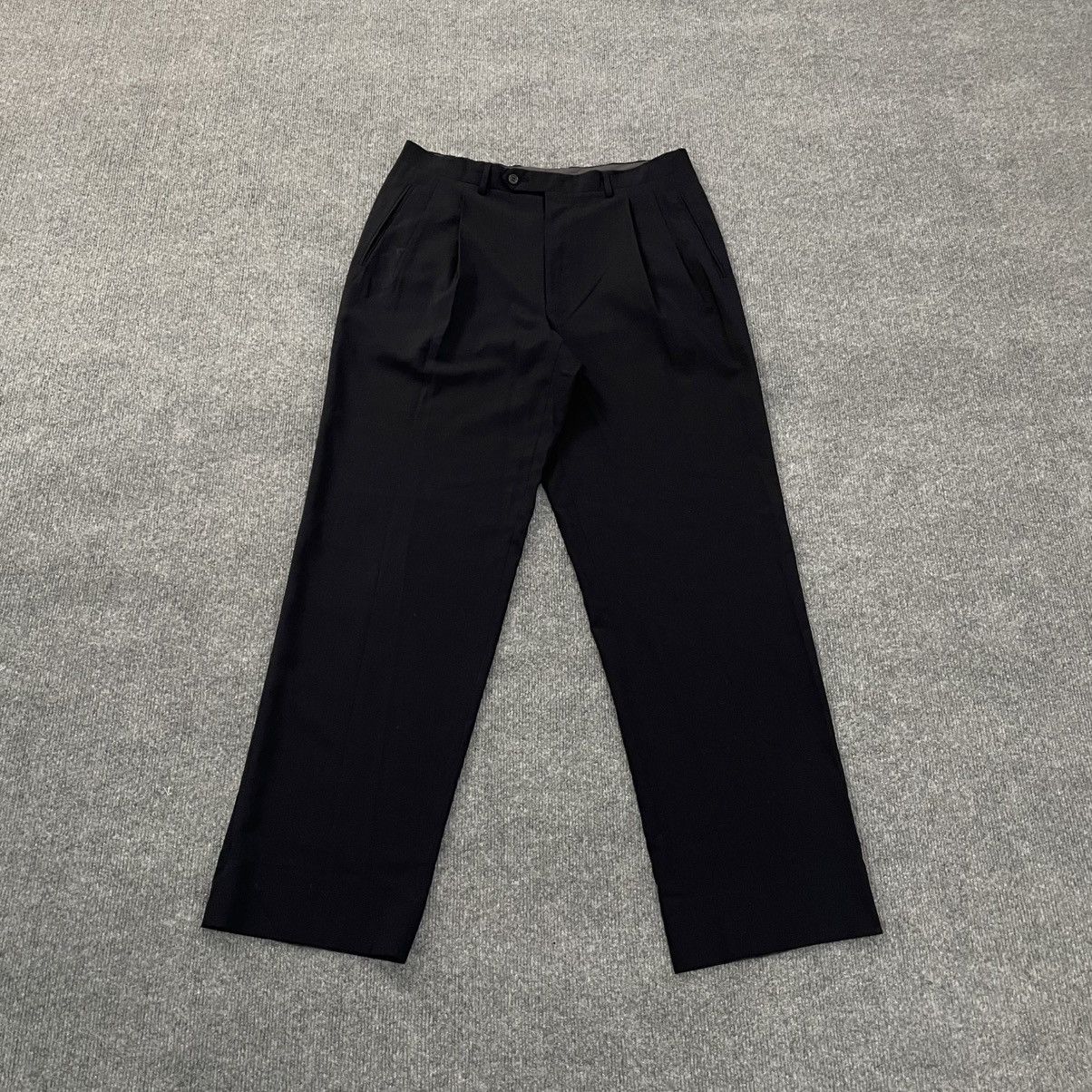 Japanese Brand Canali Black Wool Pleated Trouser Balenciaga Julius Style Size US 33 - 1 Thumbnail