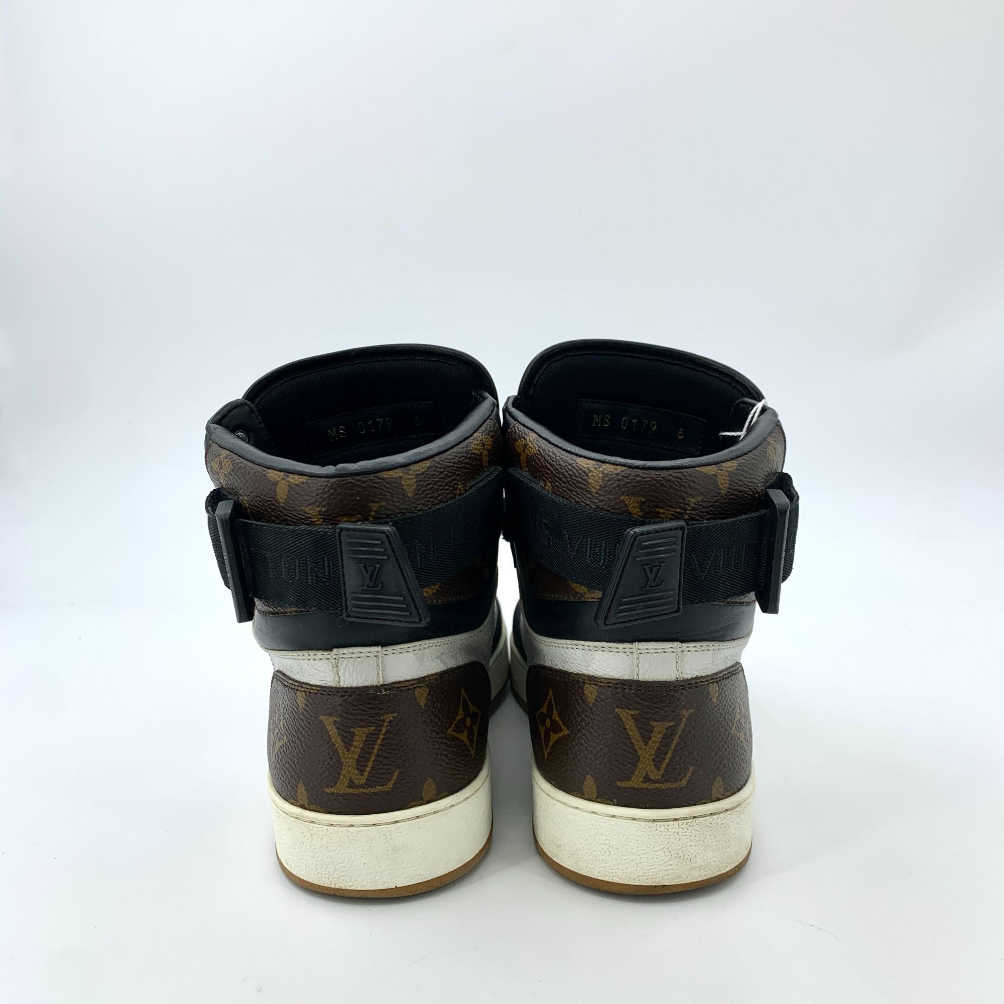Louis Vuitton Louis Vuitton Monogram High-Top Sneakers Black/Brown Size US 7 / EU 40 - 4 Thumbnail