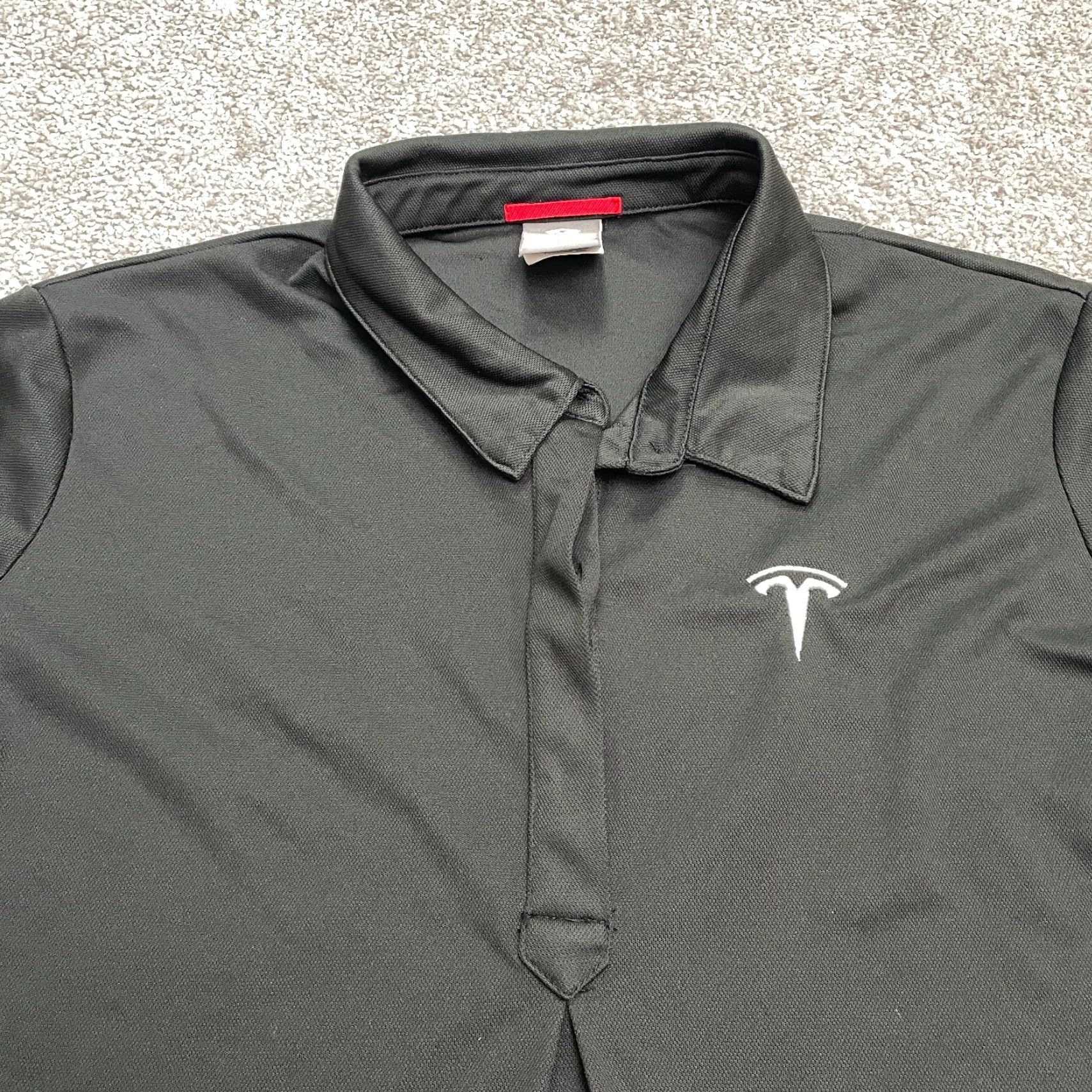 Vintage Tesla Polo Shirt Womens Large Black Polo Size L / US 10 / IT 46 - 2 Thumbnail