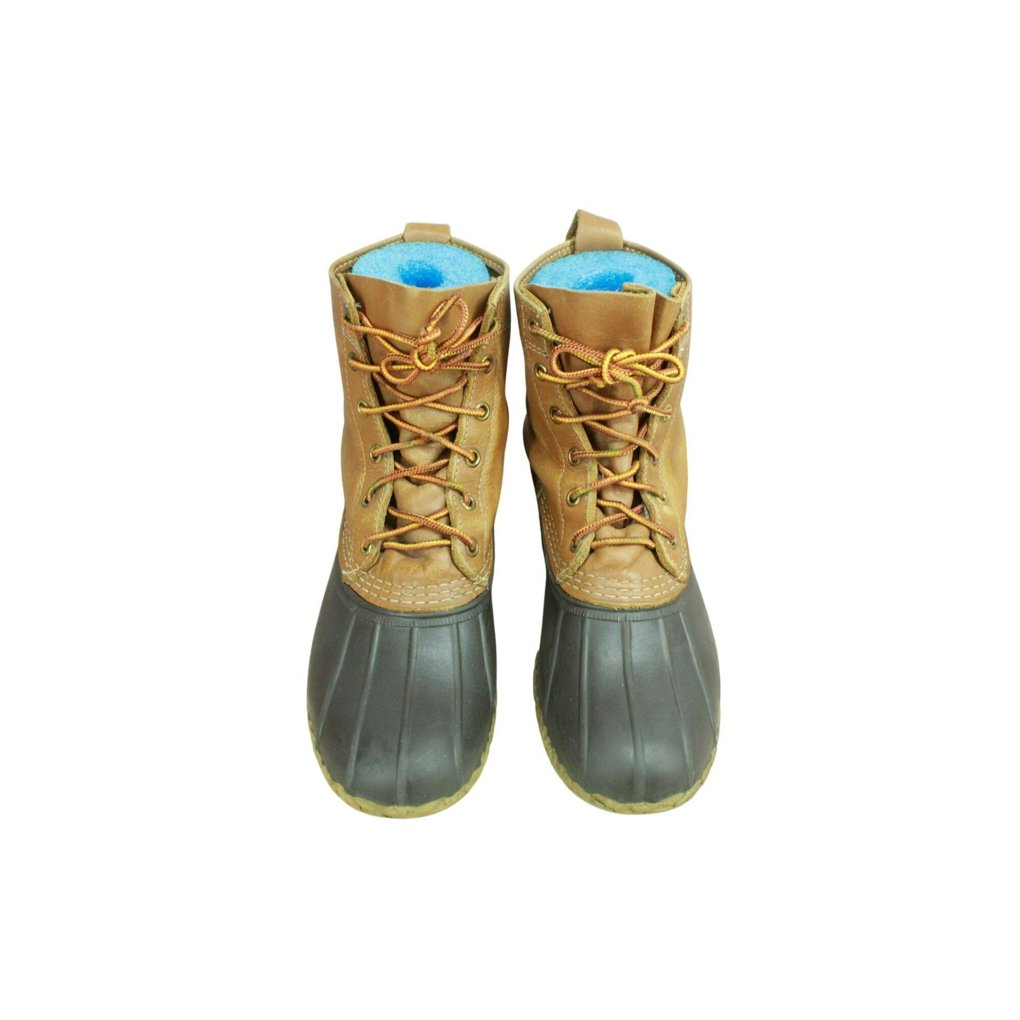 L.L. Bean × Leather LL Bean Women's Leather Lace Up Unlined Duck Boots Size US 9 / IT 39 - 5 Thumbnail