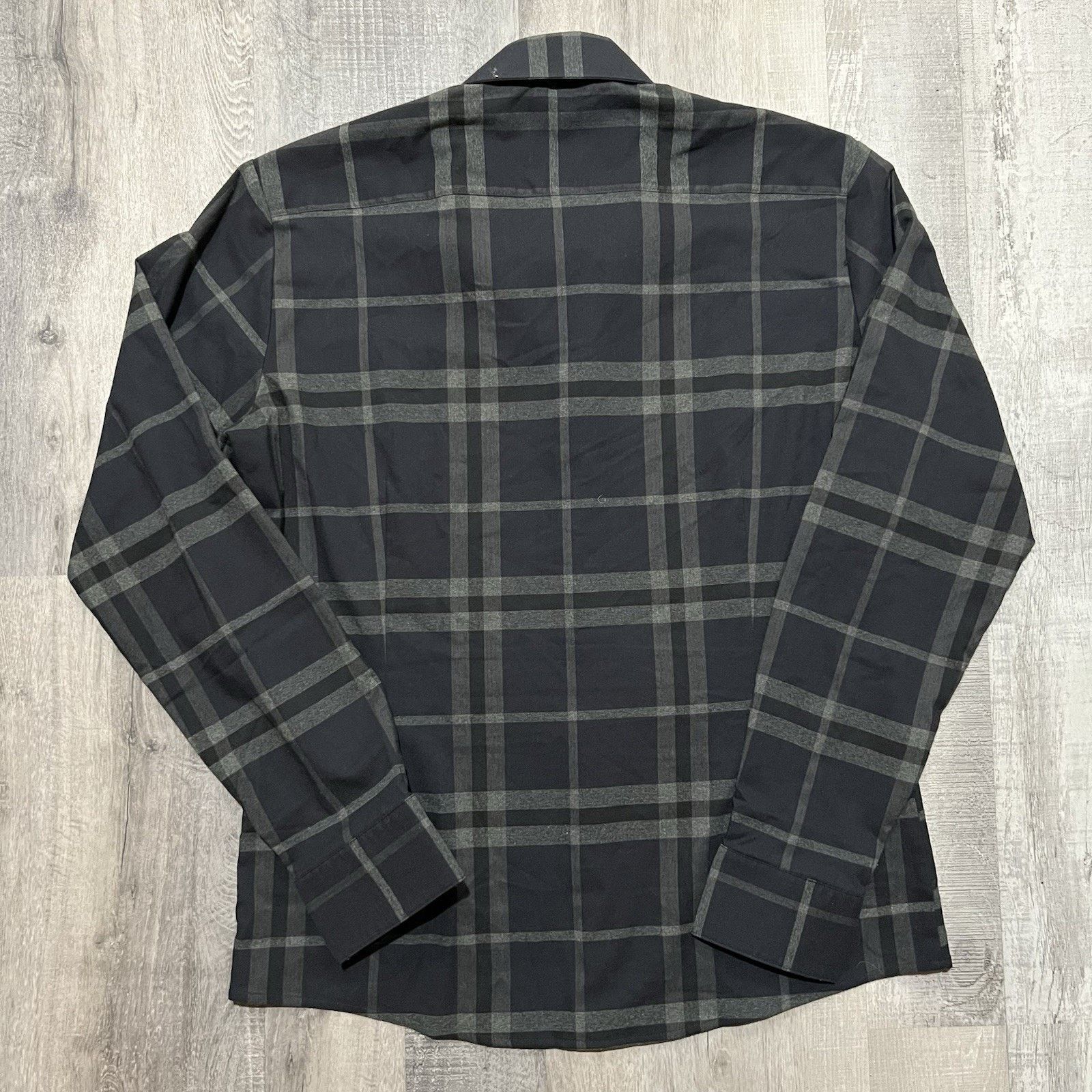 Mizzen+Main Mizzen + Main Shirt Black Gray Plaid Long Sleeve Button L Size US L / EU 52-54 / 3 - 2 Thumbnail