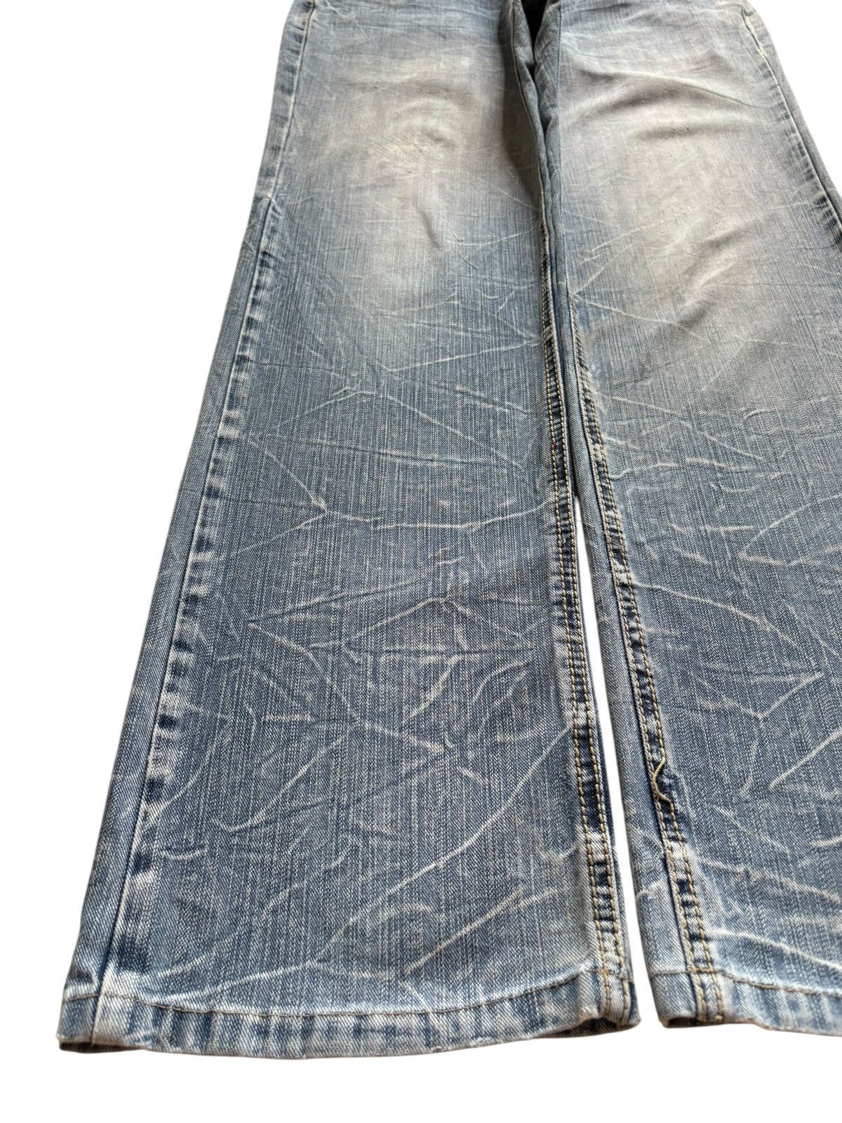 Japanese Brand Vintage Nylaus Embellished Distressed Loose Baggy Jeans Size US 32 / EU 48 - 6 Thumbnail